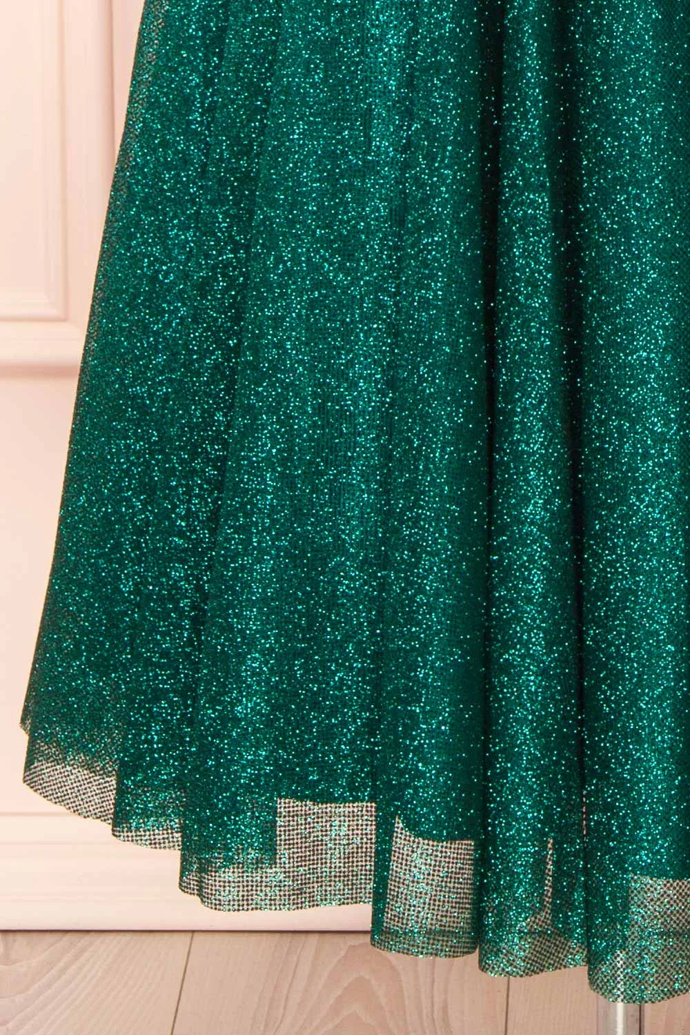 Euphea Green | Glitter Strapless Corset Dress
