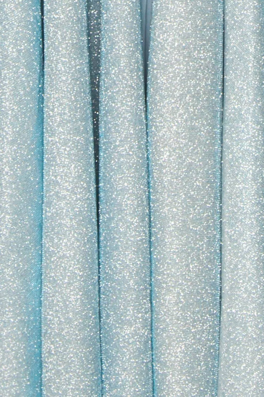 Fadia Light Blue | Sparkly Maxi Dress w/ Slit and Pockets