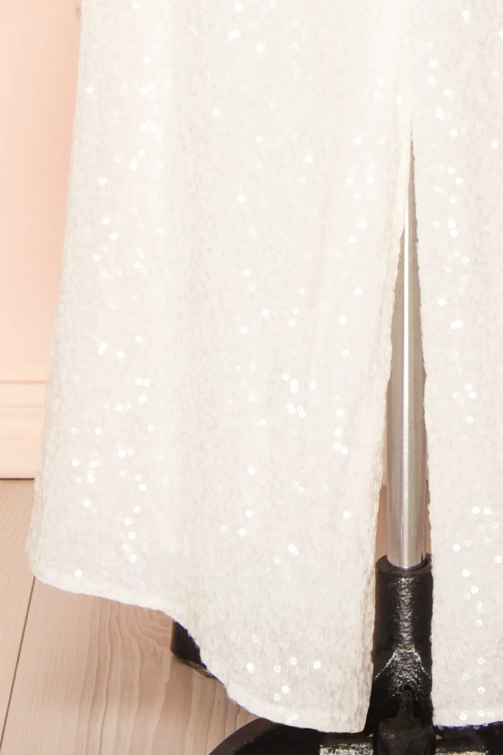 Fairlie | White Maxi Dress w/ Sequins