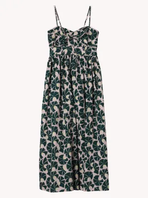 FAN FLOWER PRINT SUNDRESS
