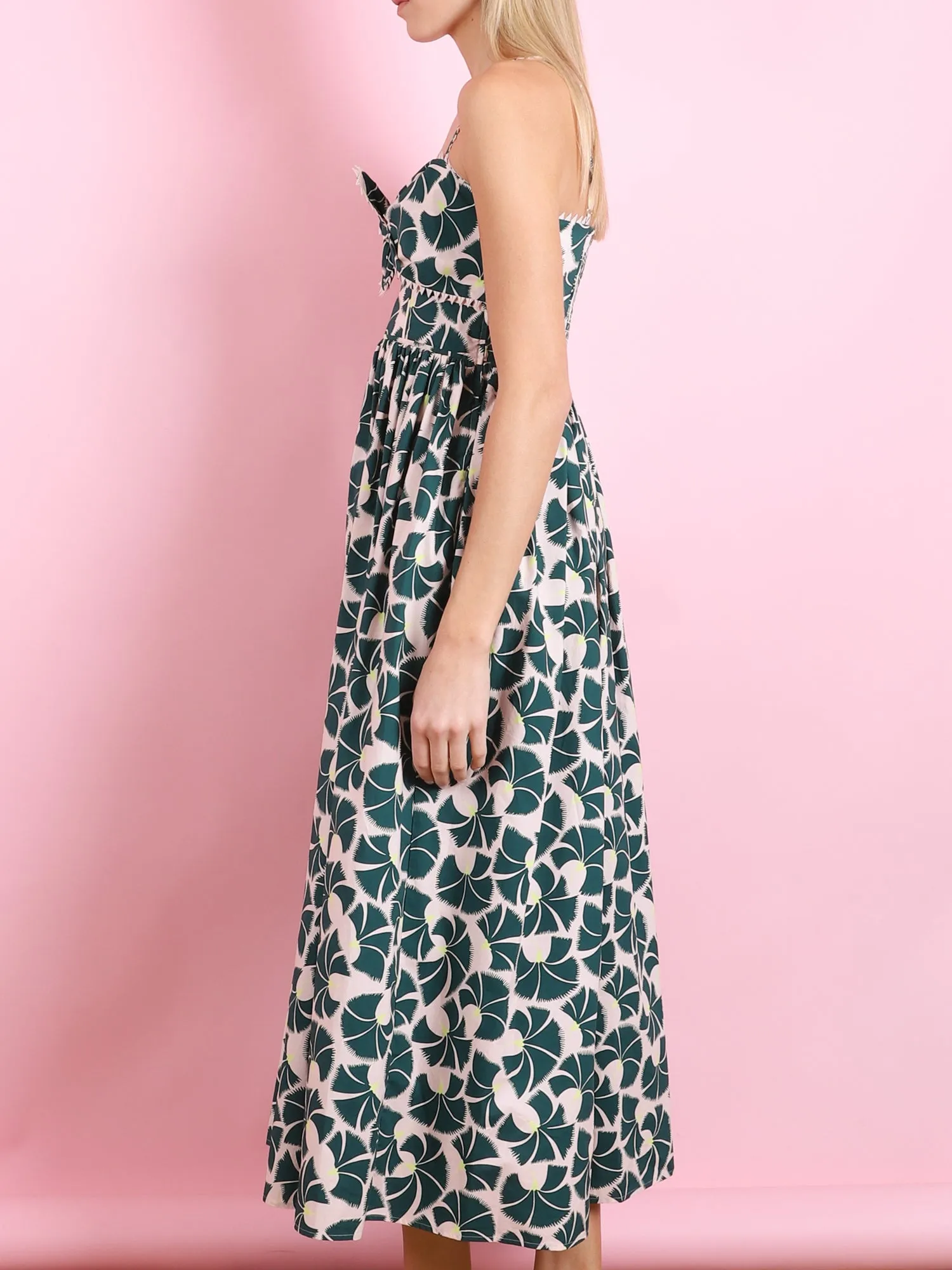 FAN FLOWER PRINT SUNDRESS