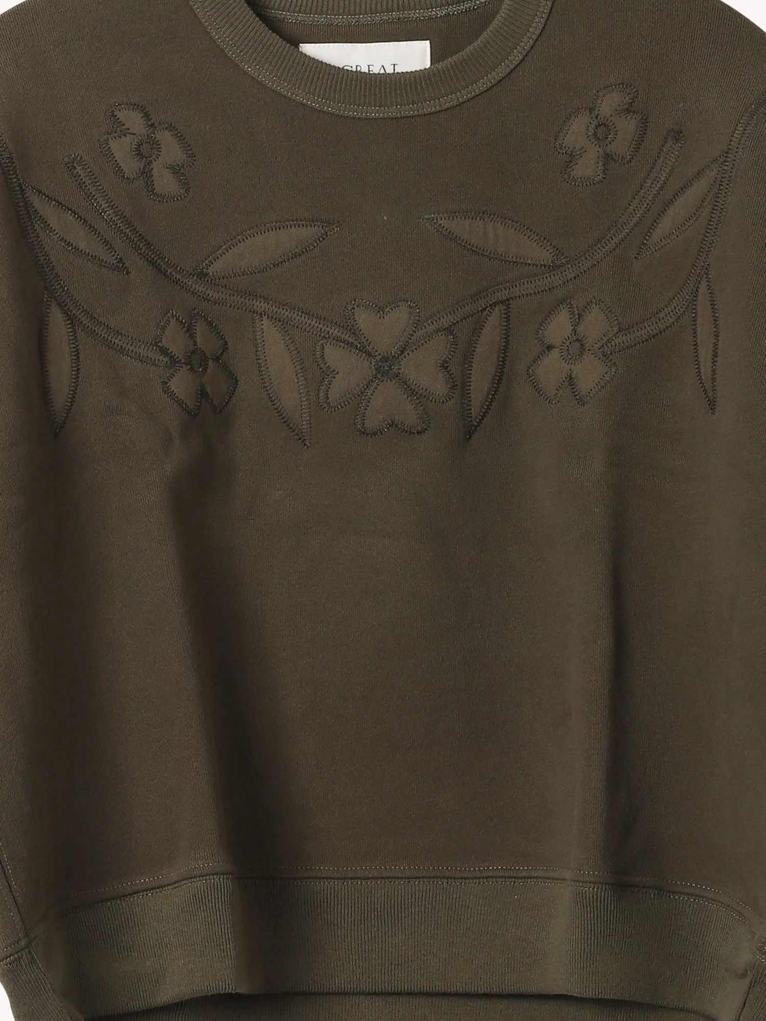 Floral Applique Teammate Sweatshirt