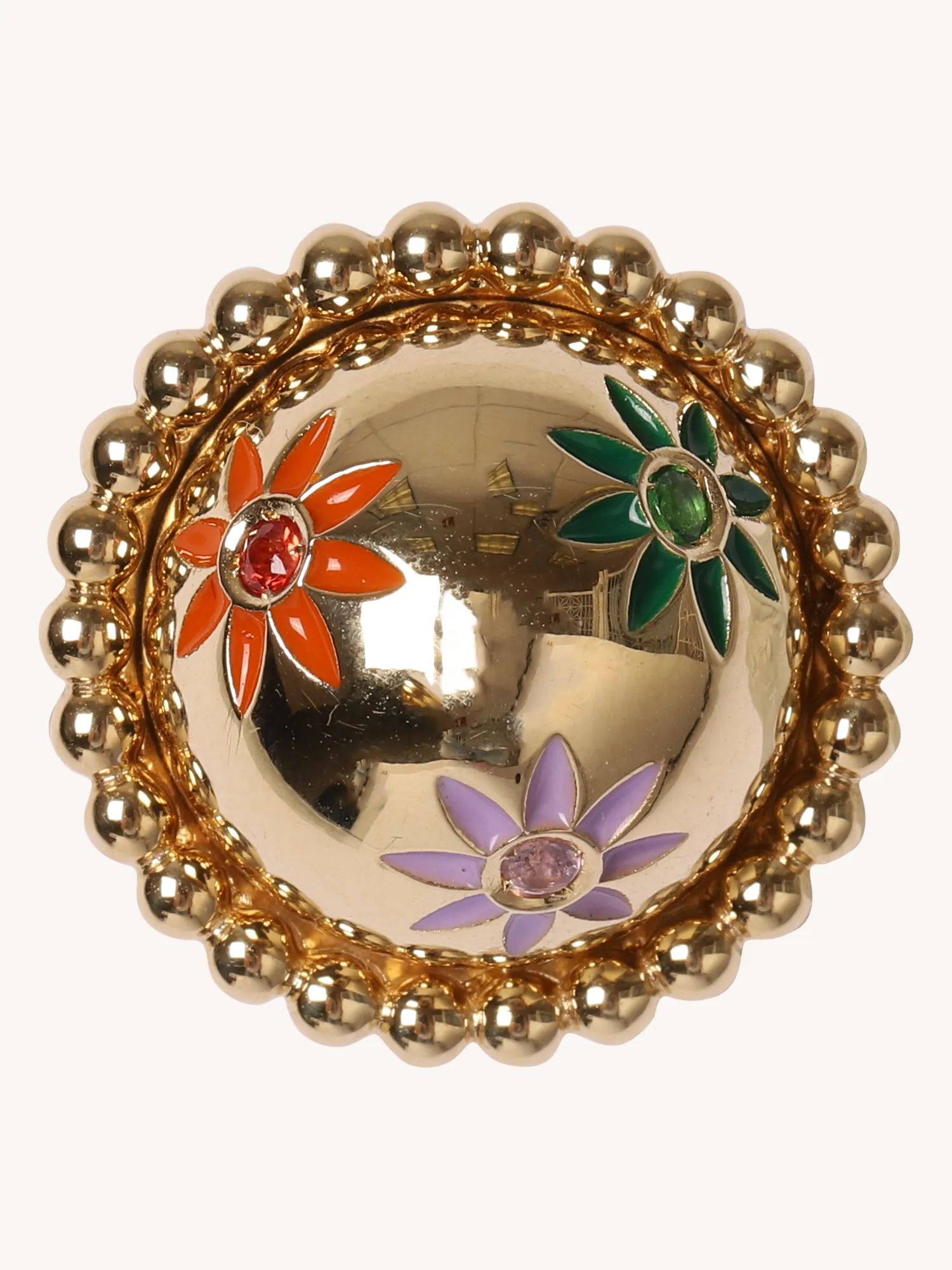 Flower Button Earrings