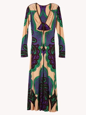 GLAZED ILLUSION ANKLE DRESS