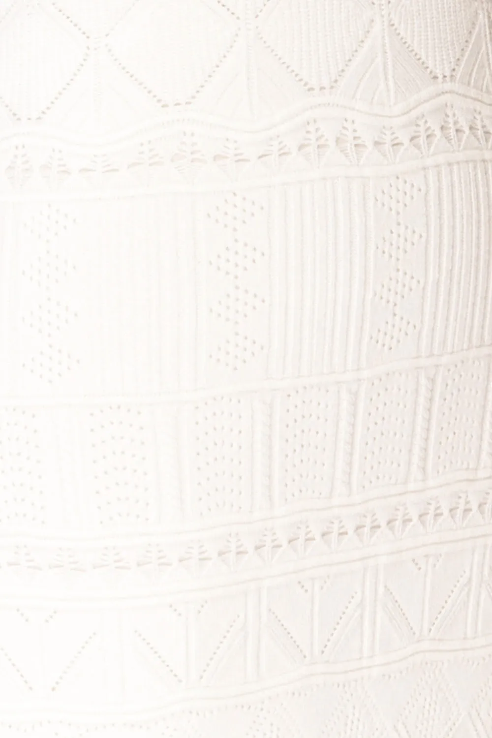 Hebi Ivory | Long Openwork Knit Dress
