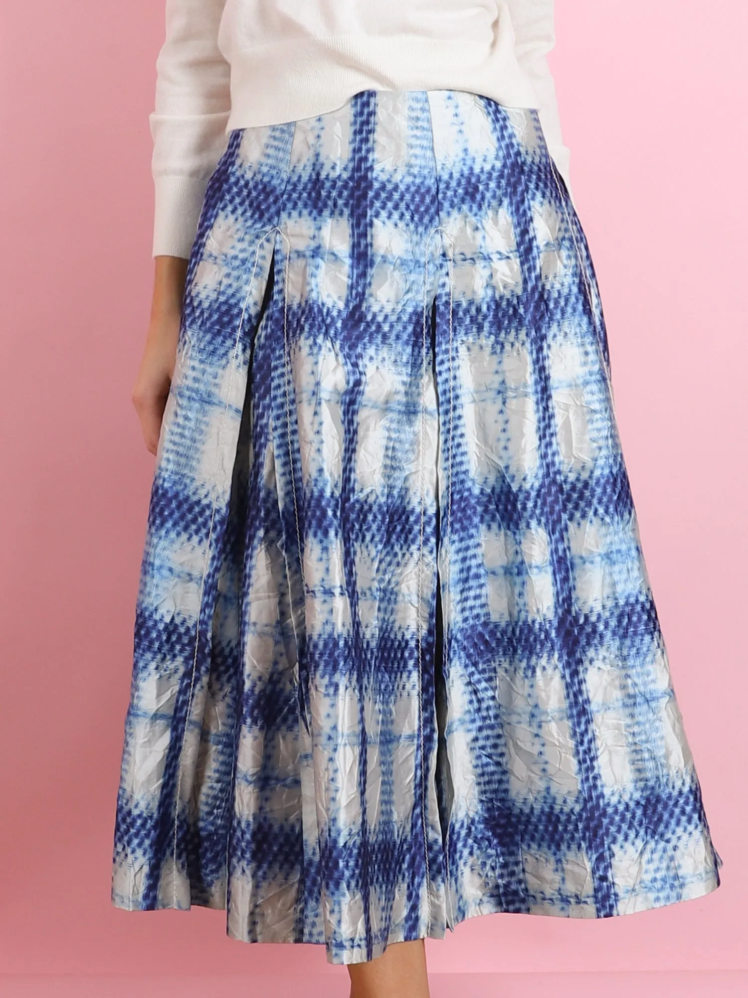 INDIGO PRINTED SKIRT