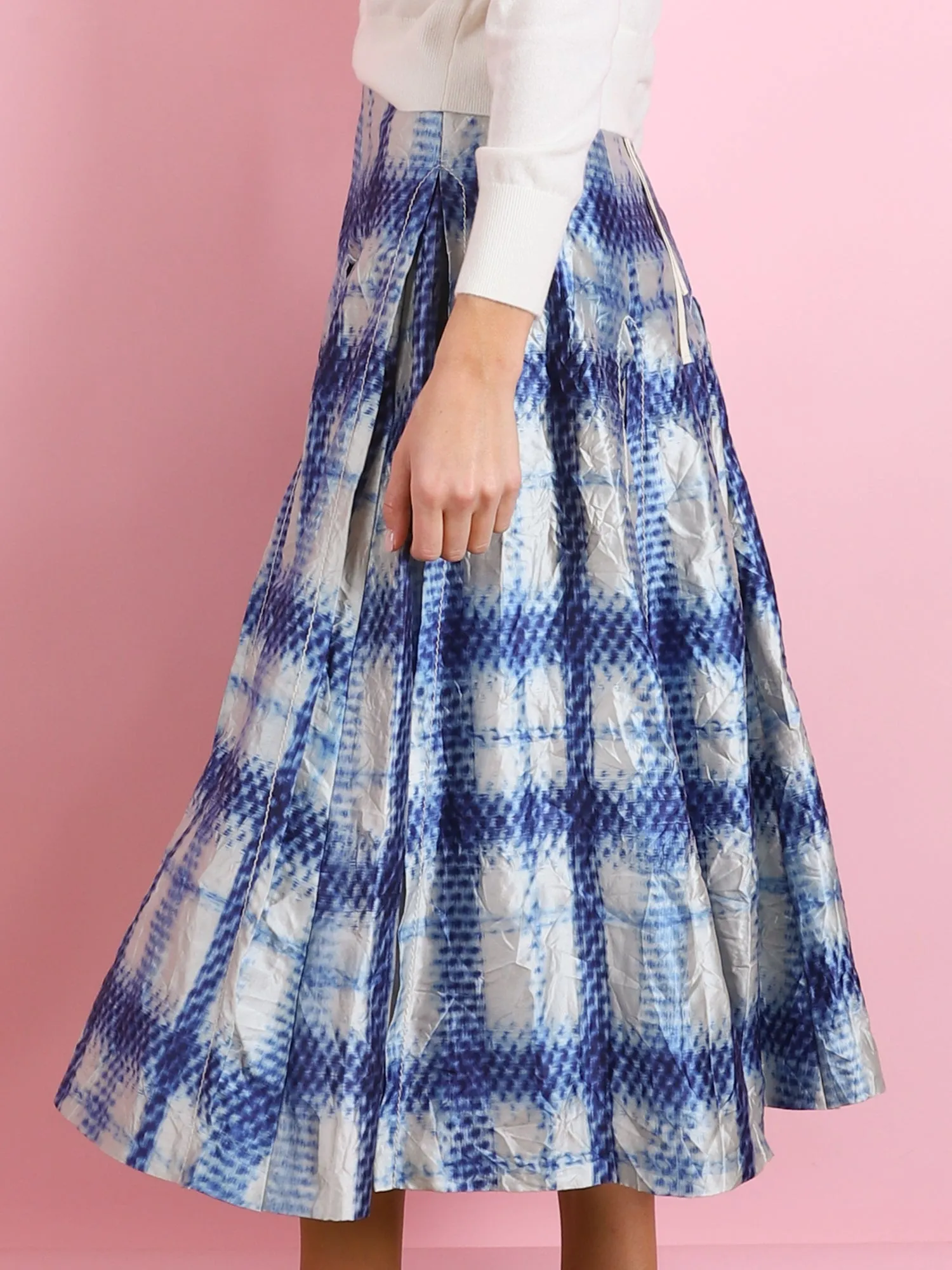 INDIGO PRINTED SKIRT