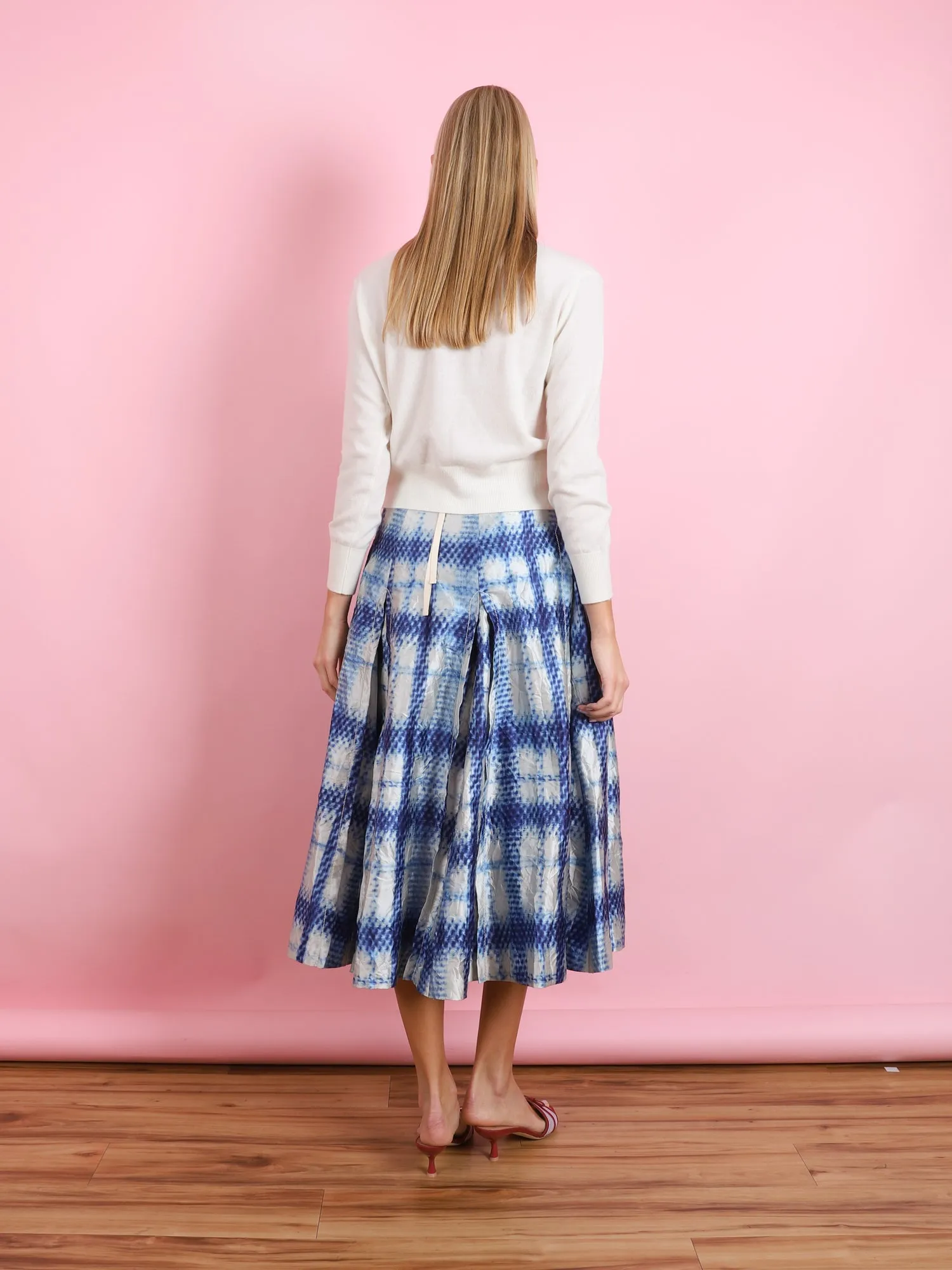 INDIGO PRINTED SKIRT