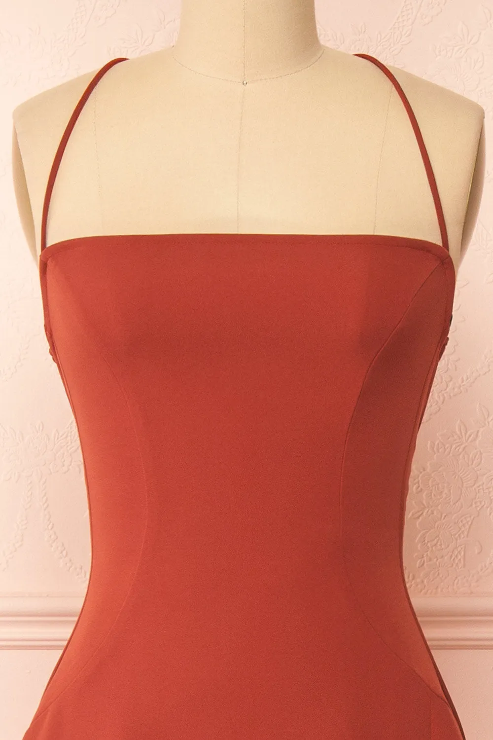 Izabella Rust | A-line Maxi Dress w/ Open Back