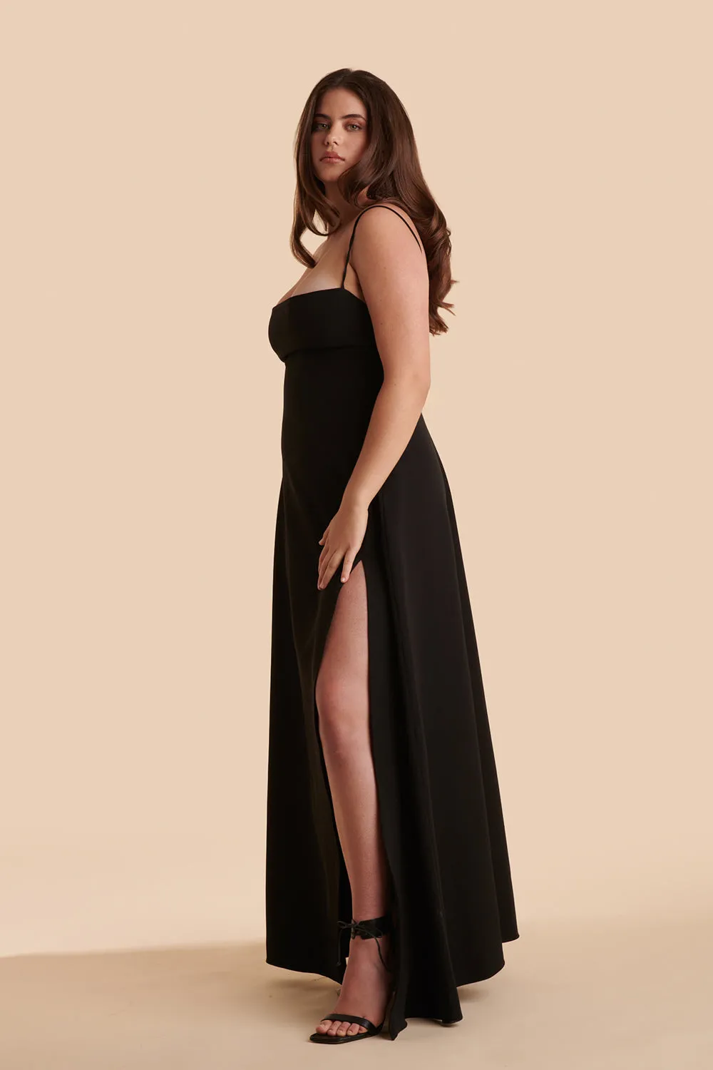 Izabella Rust | A-line Maxi Dress w/ Open Back
