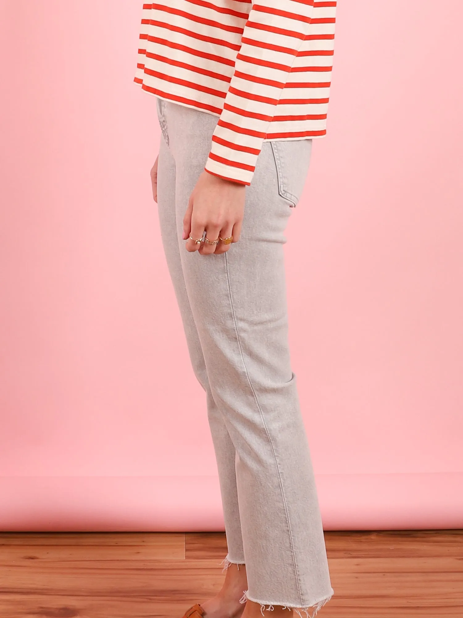 Izola Zip Cropped Jean