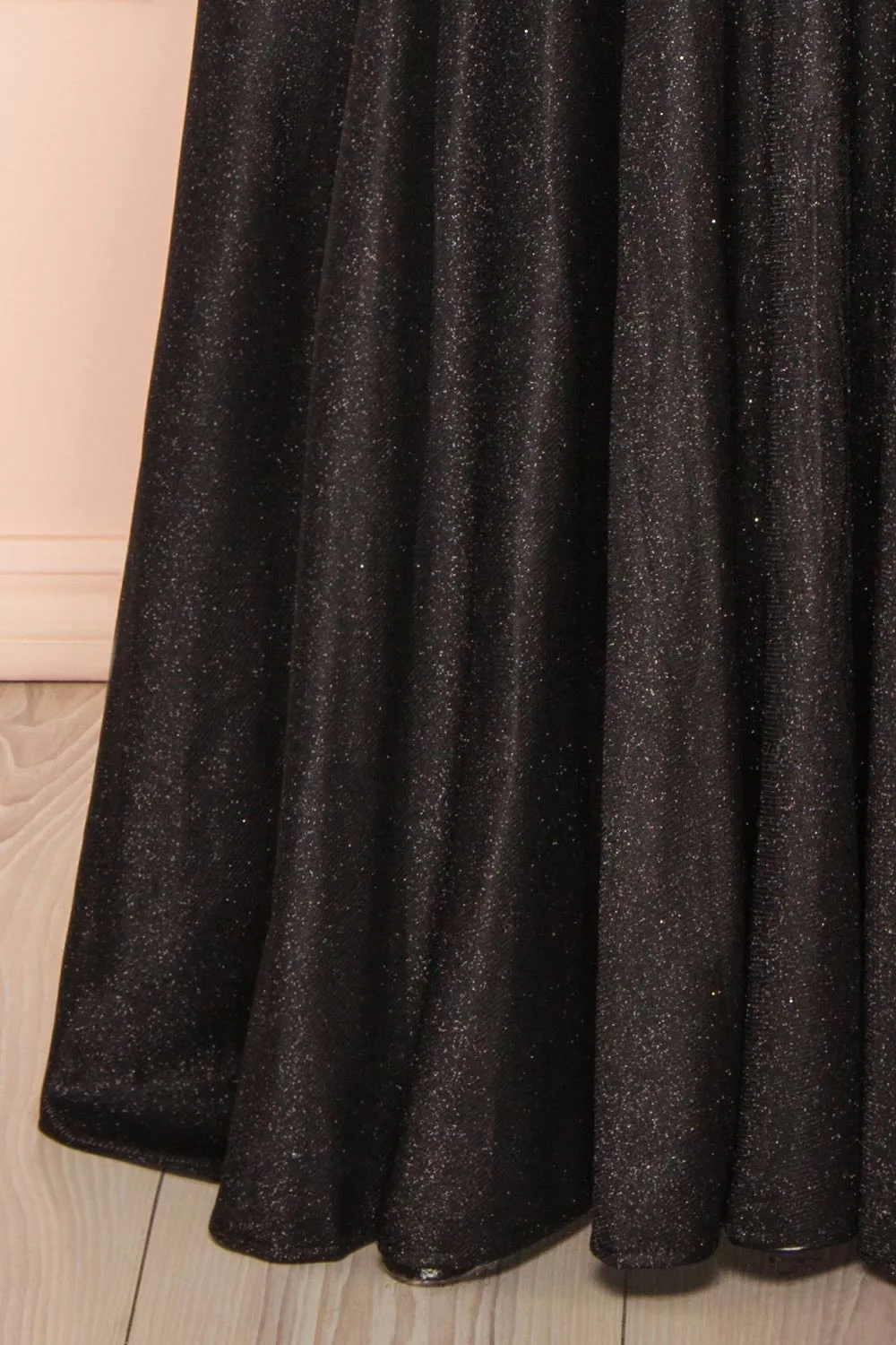 Ketia Black | Sparkly Maxi Dress w/ V-Neckline