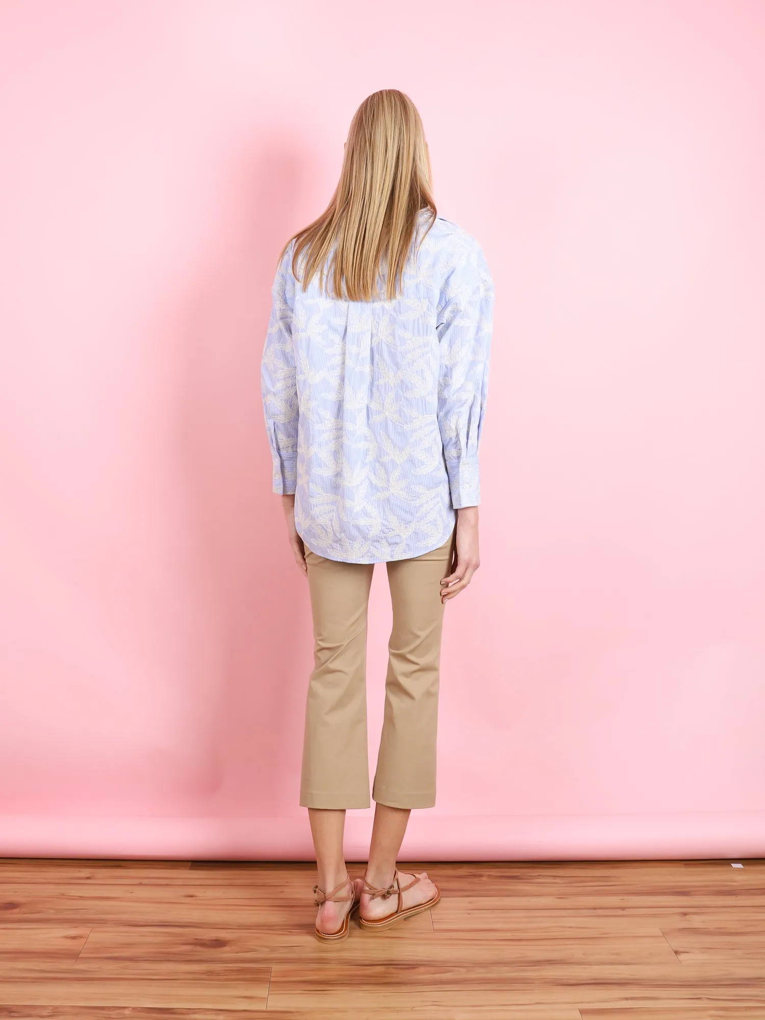 Kick Flare Crop Pant in Sand