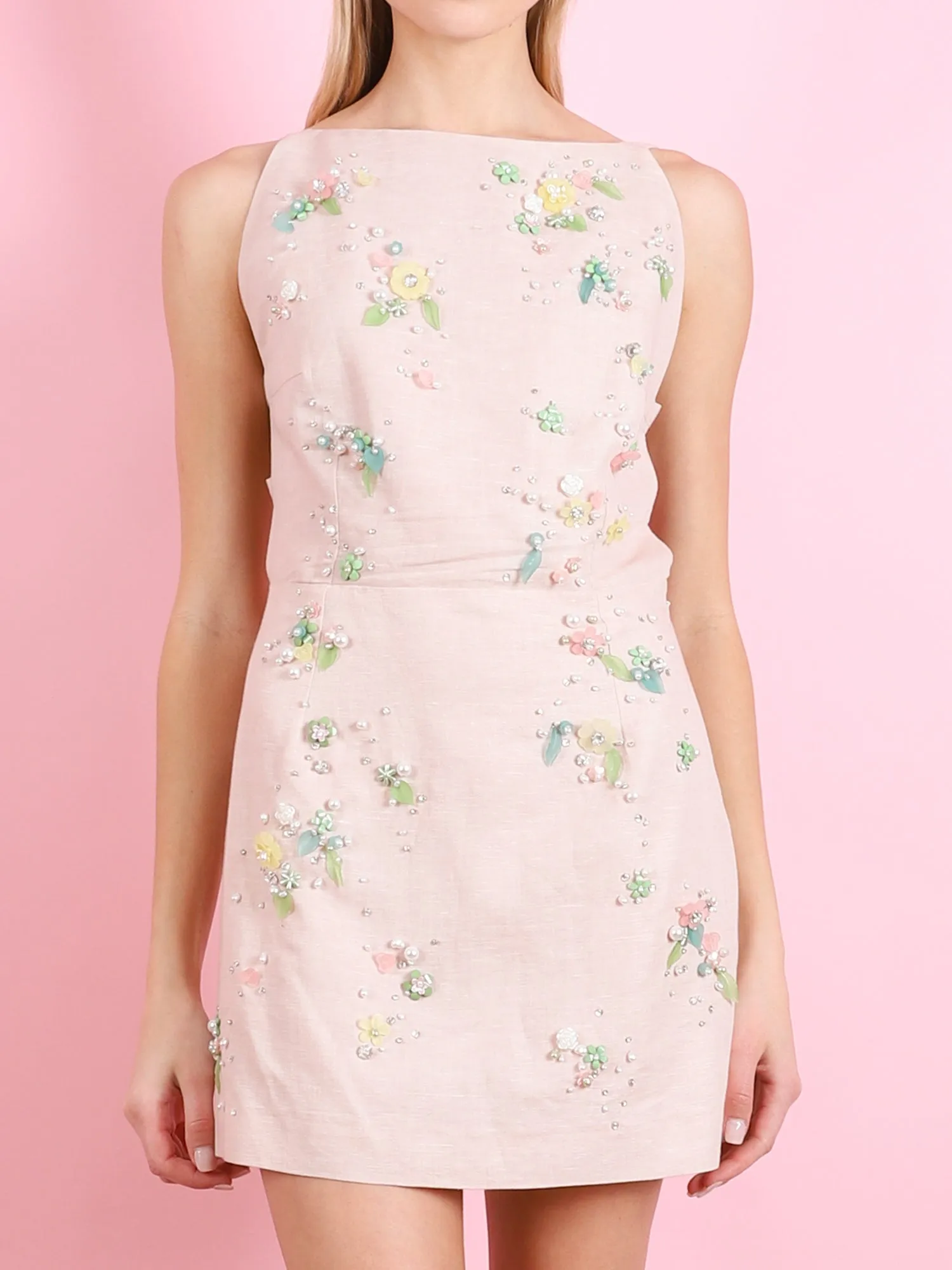 KIMBERLY EMBROIDERED MINI DRESS