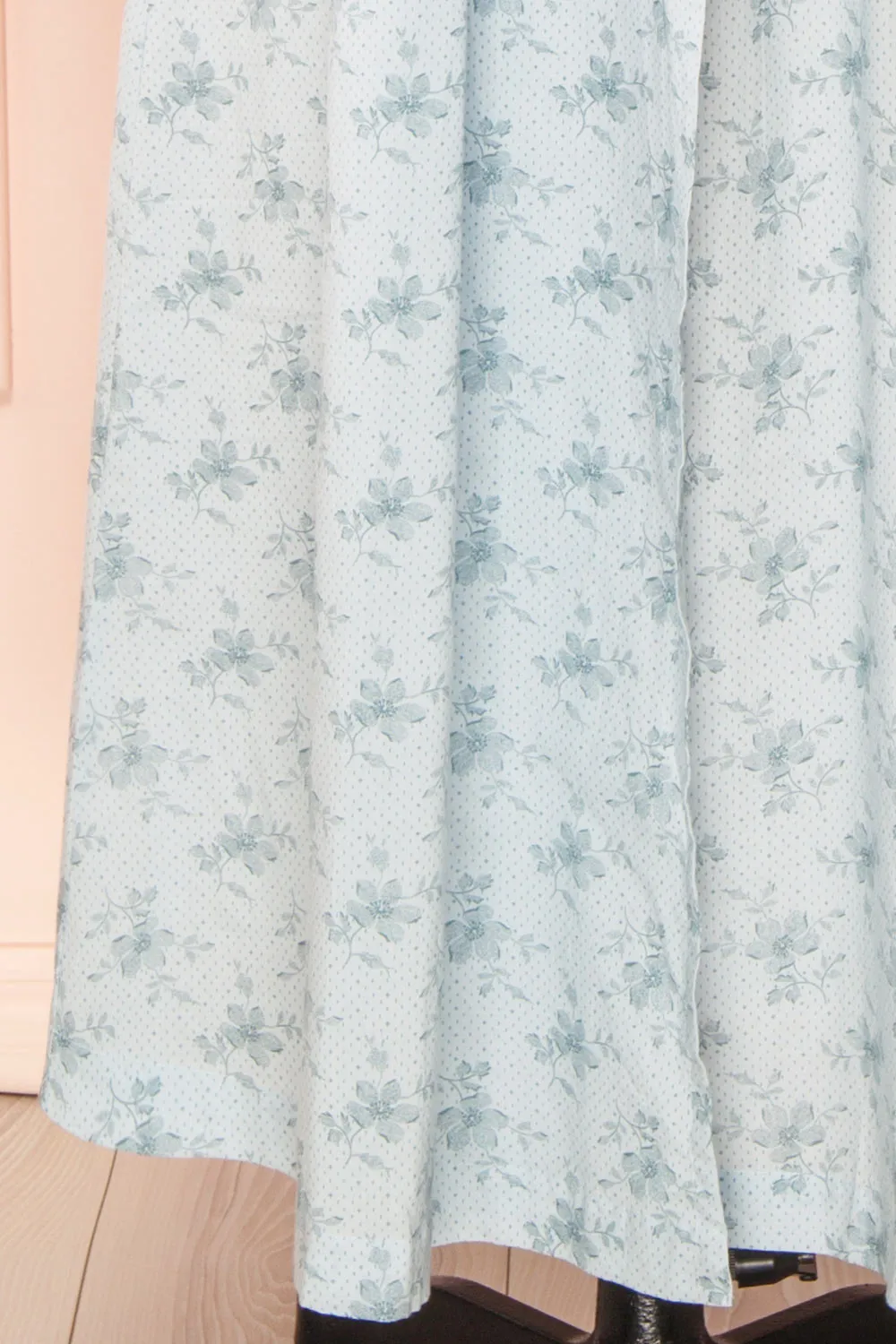 Kiori | Blue Floral Dressing Gown