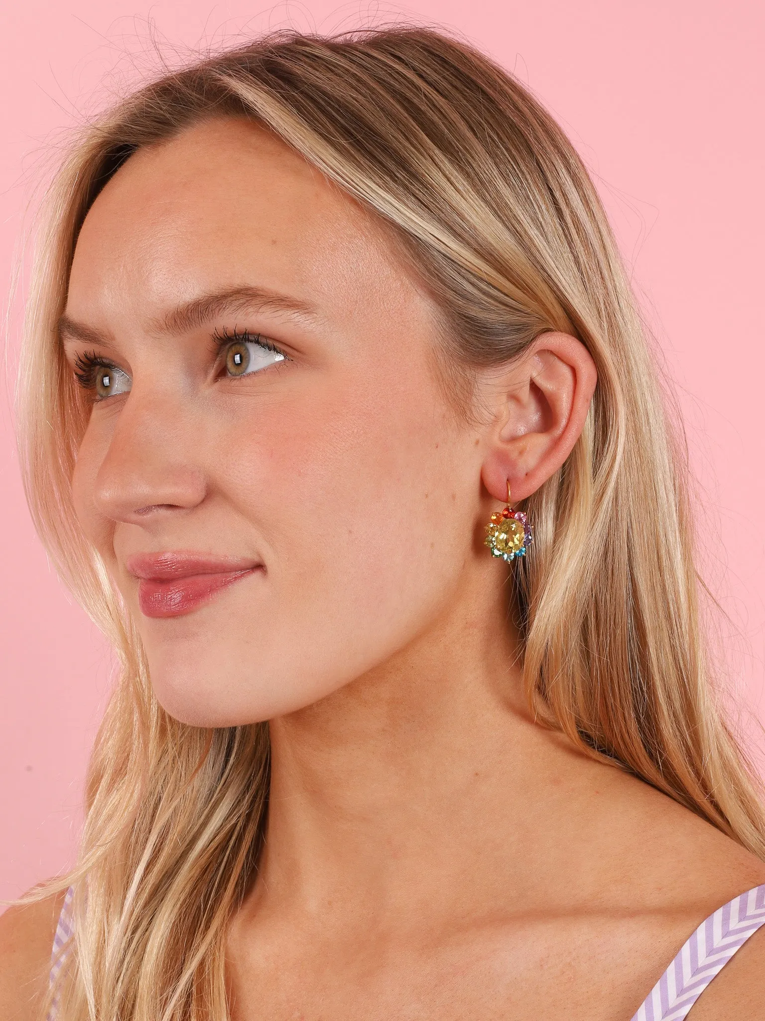 Lemon Quartz Rainbow Hortensia Earrings