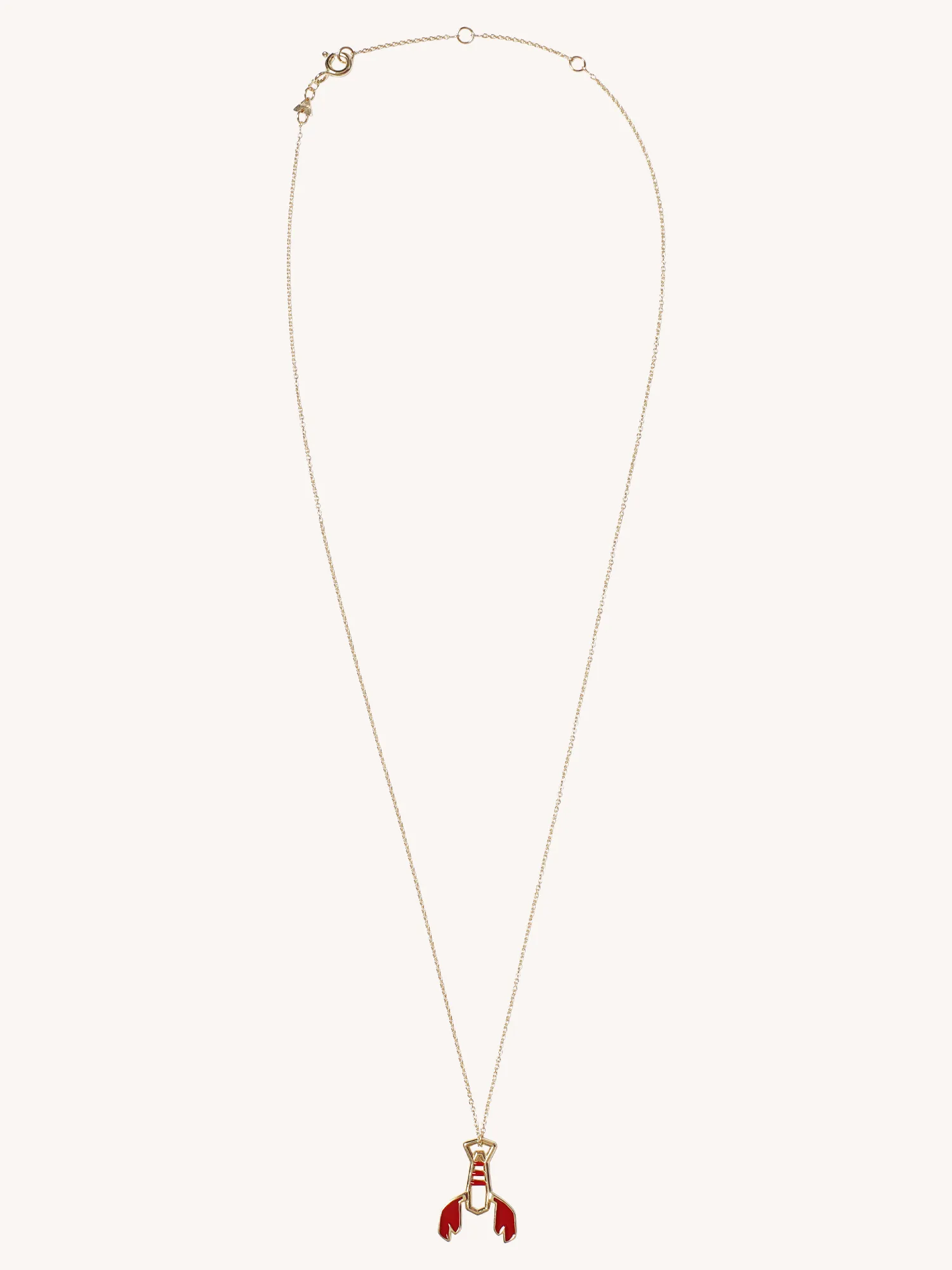 Lobster Enamel Necklace