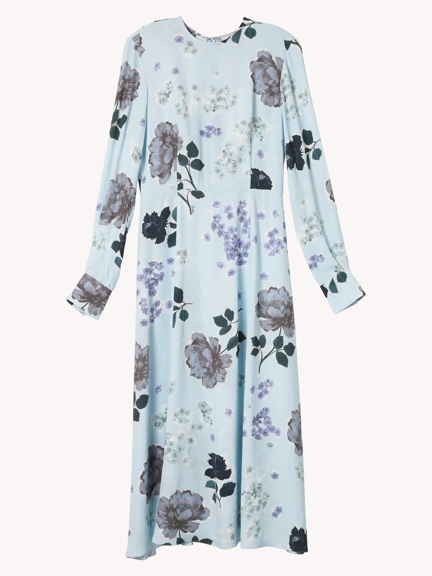 LONG SLEEVE A-LINE MIDI DRESS
