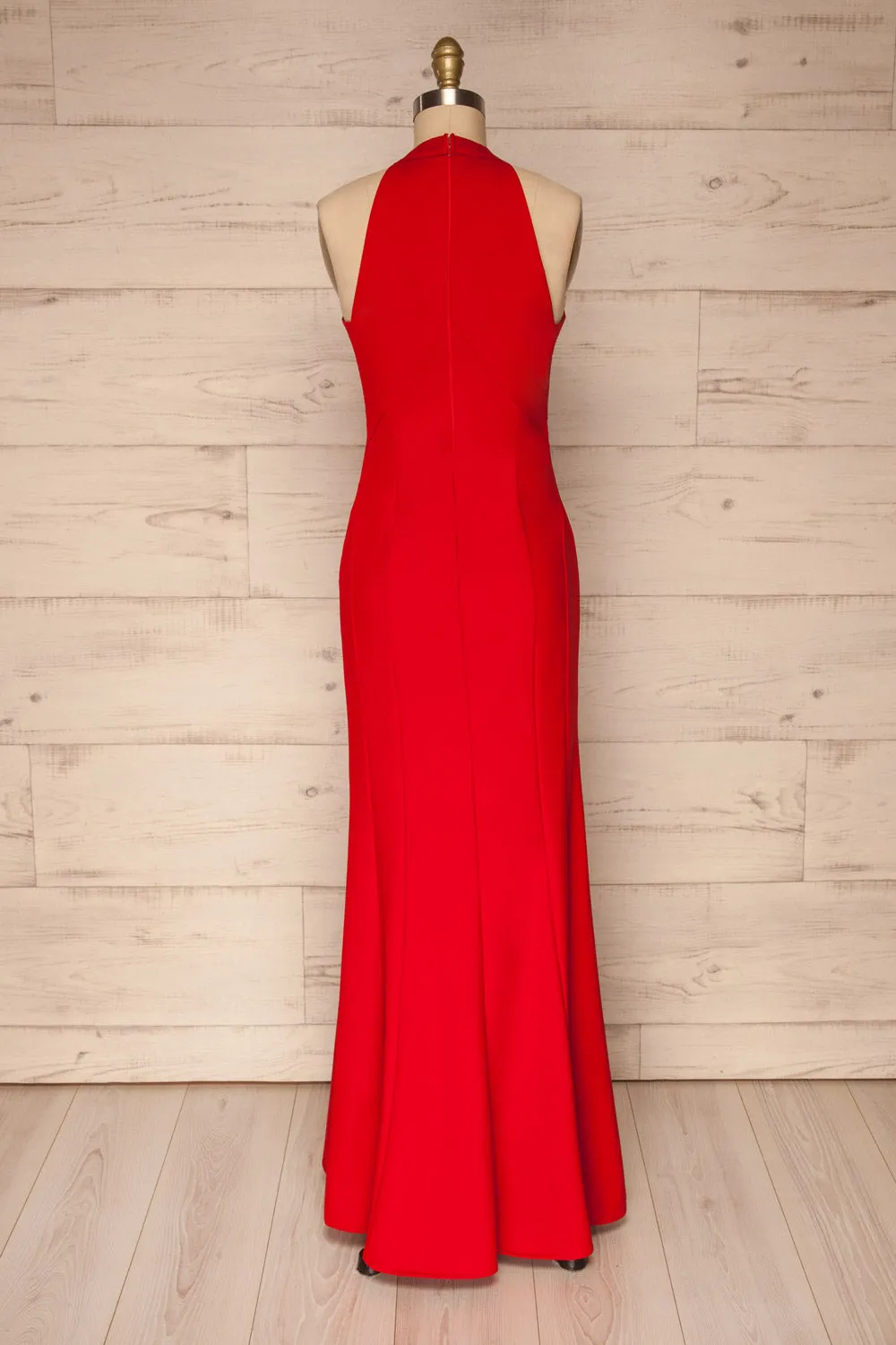 Lubomierz | Red Halter Maxi Dress