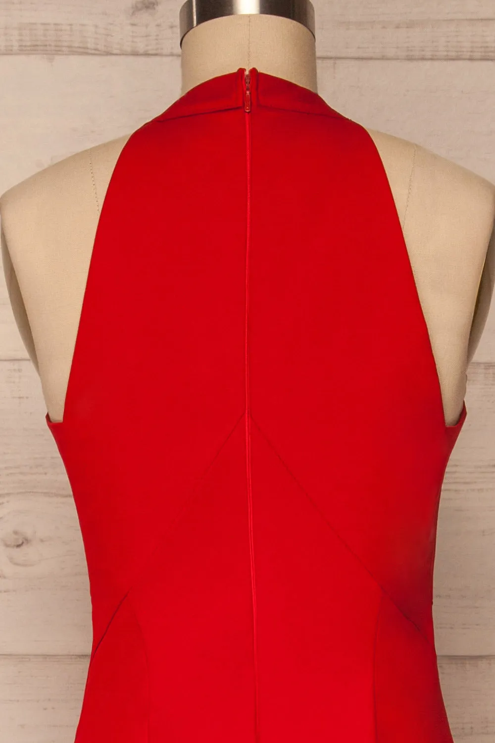 Lubomierz | Red Halter Maxi Dress