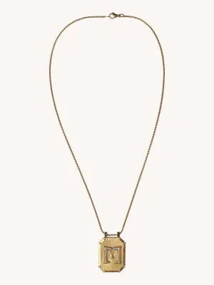M Scapular Charm Necklace