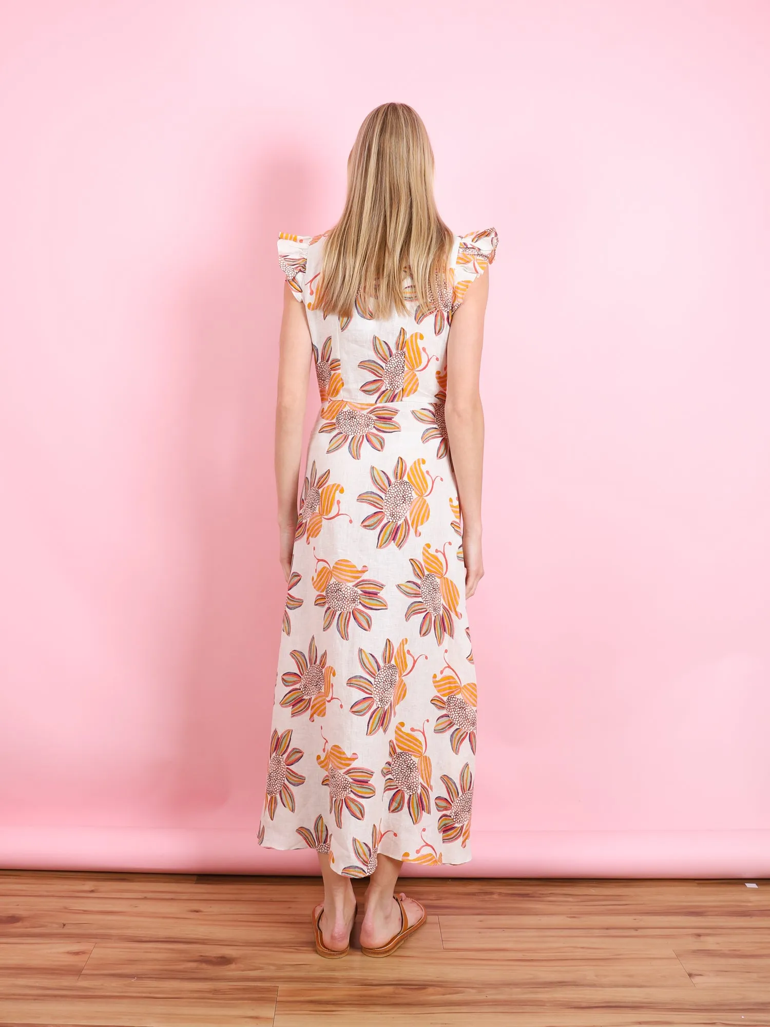 MANUELA V-NECK ANKLE DRESS
