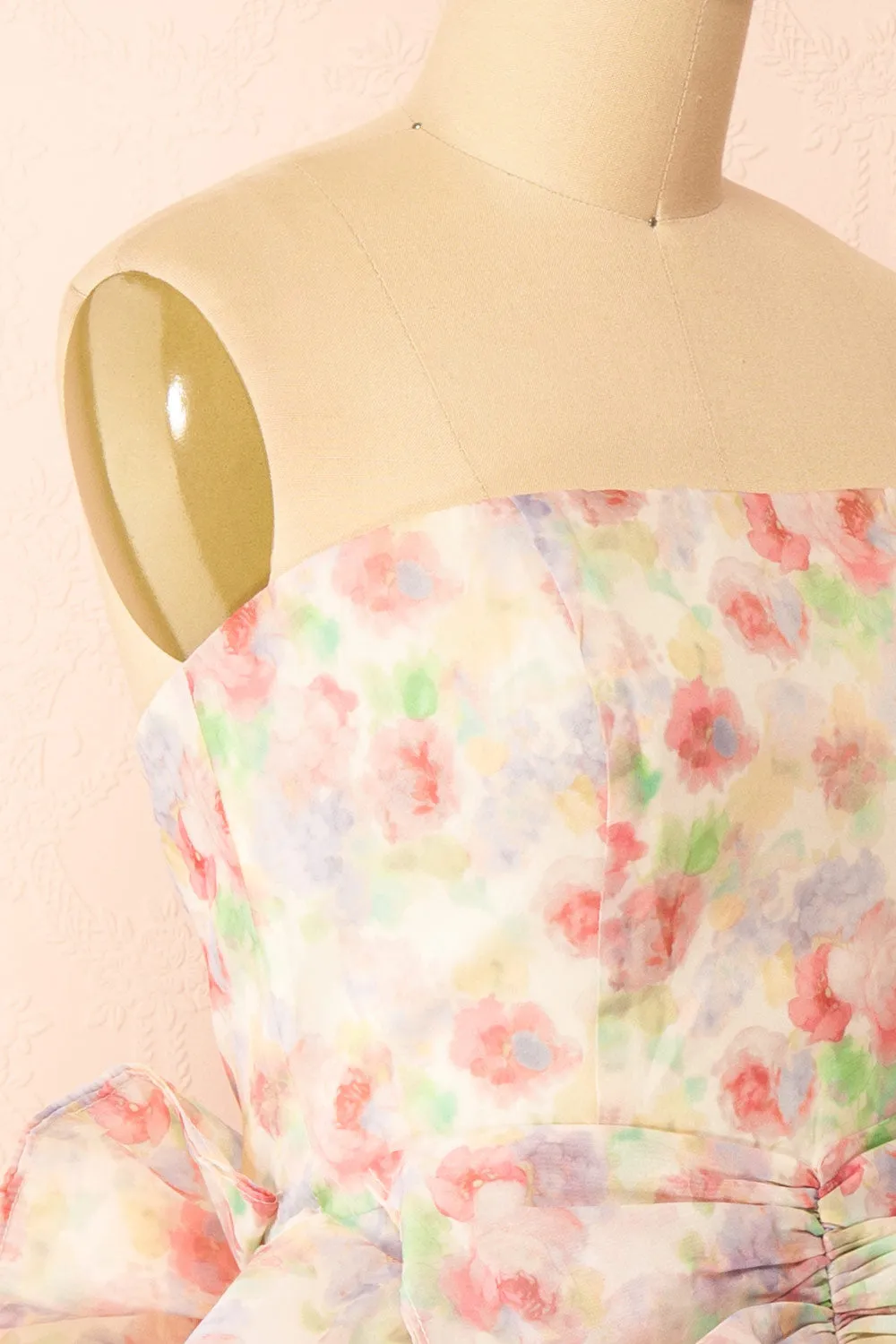 Mastuoka | Strapless Ruffled Short Dress