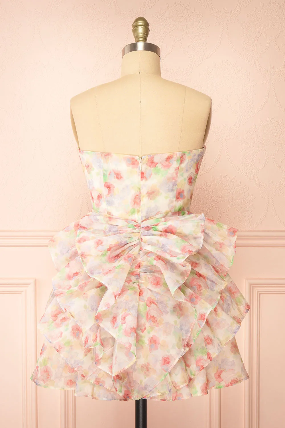 Mastuoka | Strapless Ruffled Short Dress