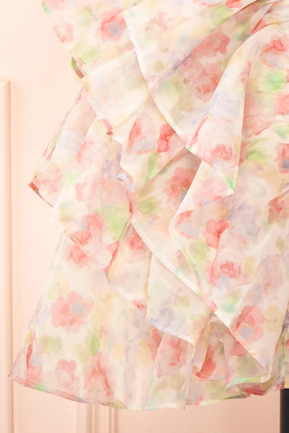 Mastuoka | Strapless Ruffled Short Dress
