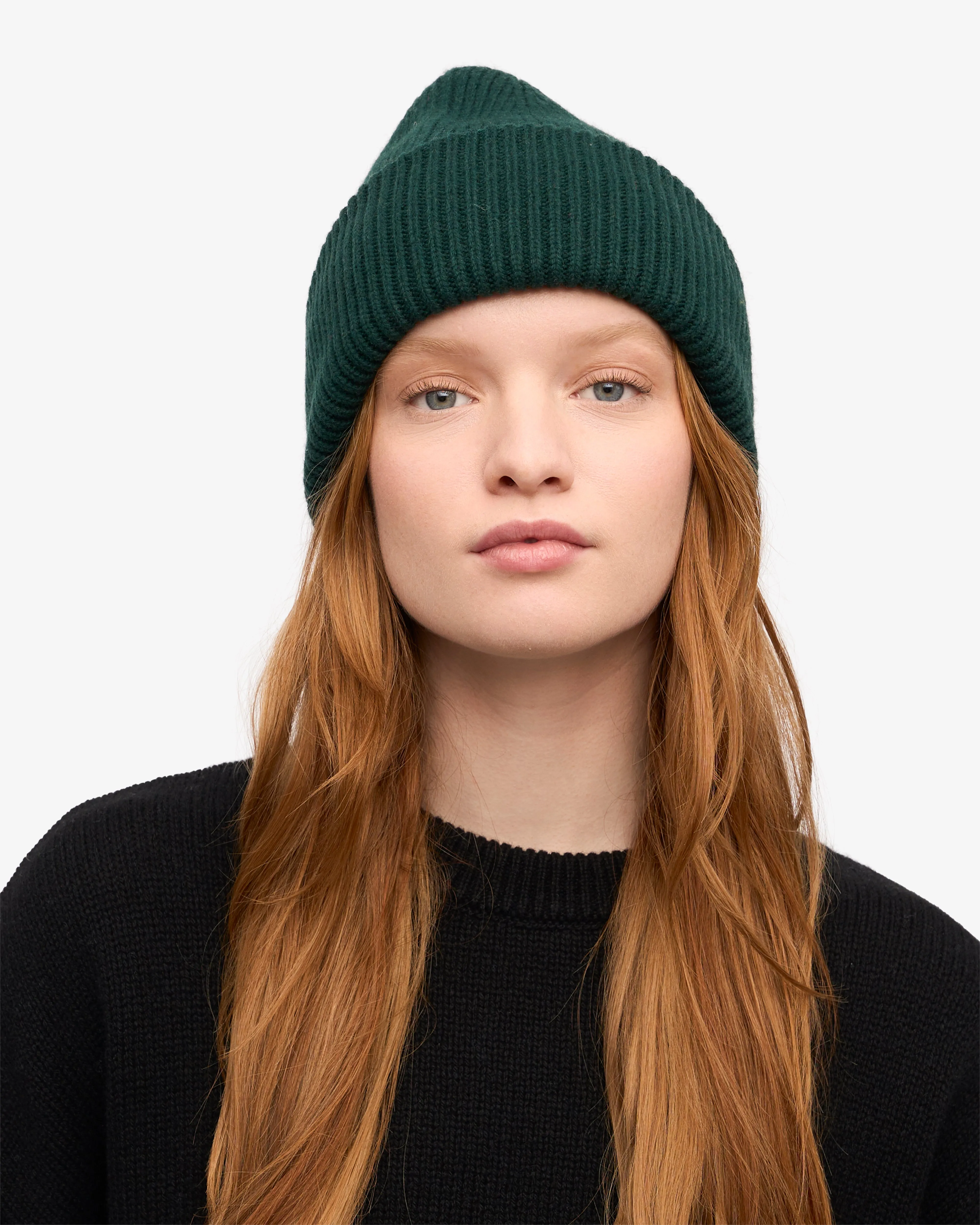 Merino Wool Hat - Emerald Green