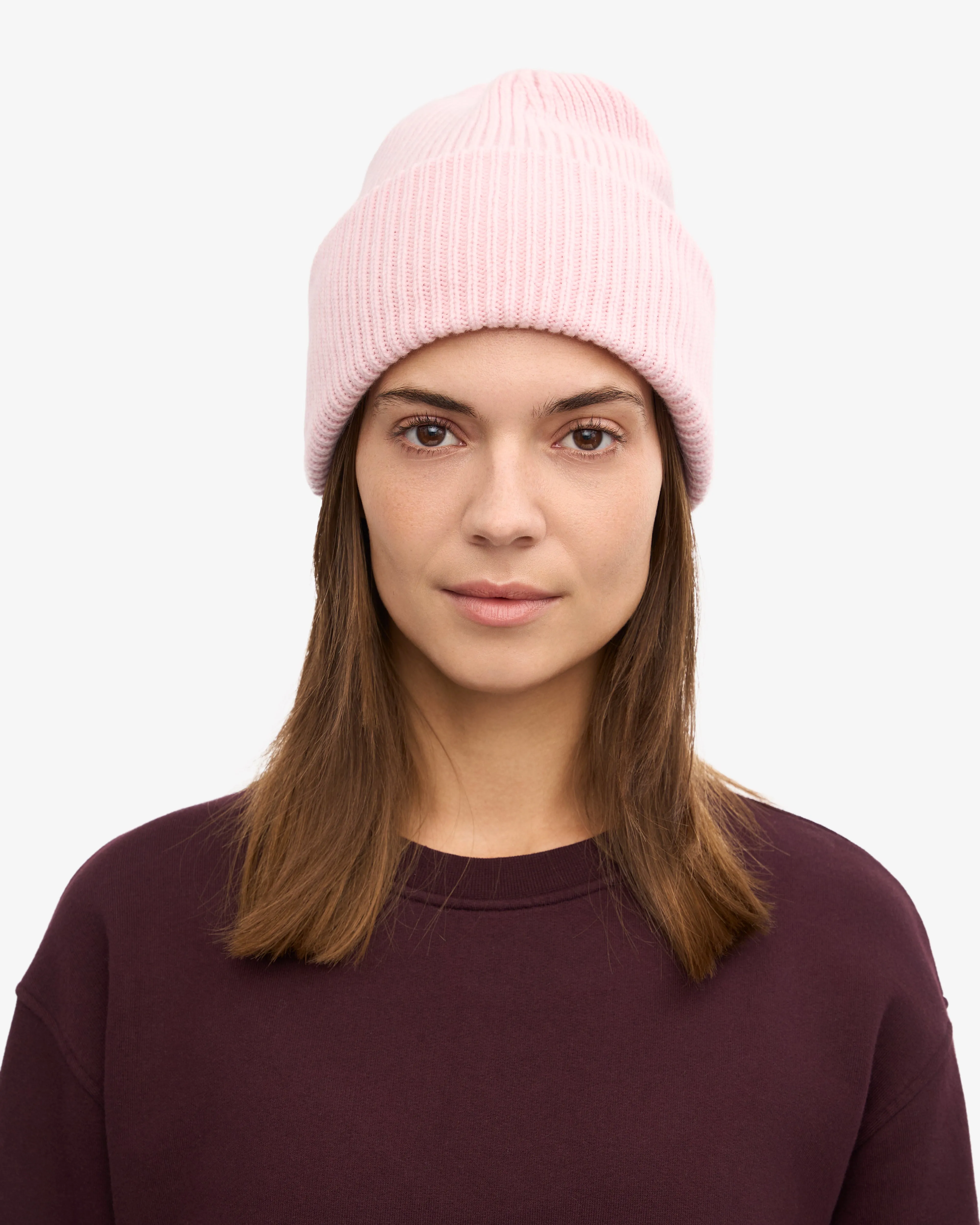 Merino Wool Hat - Faded Pink