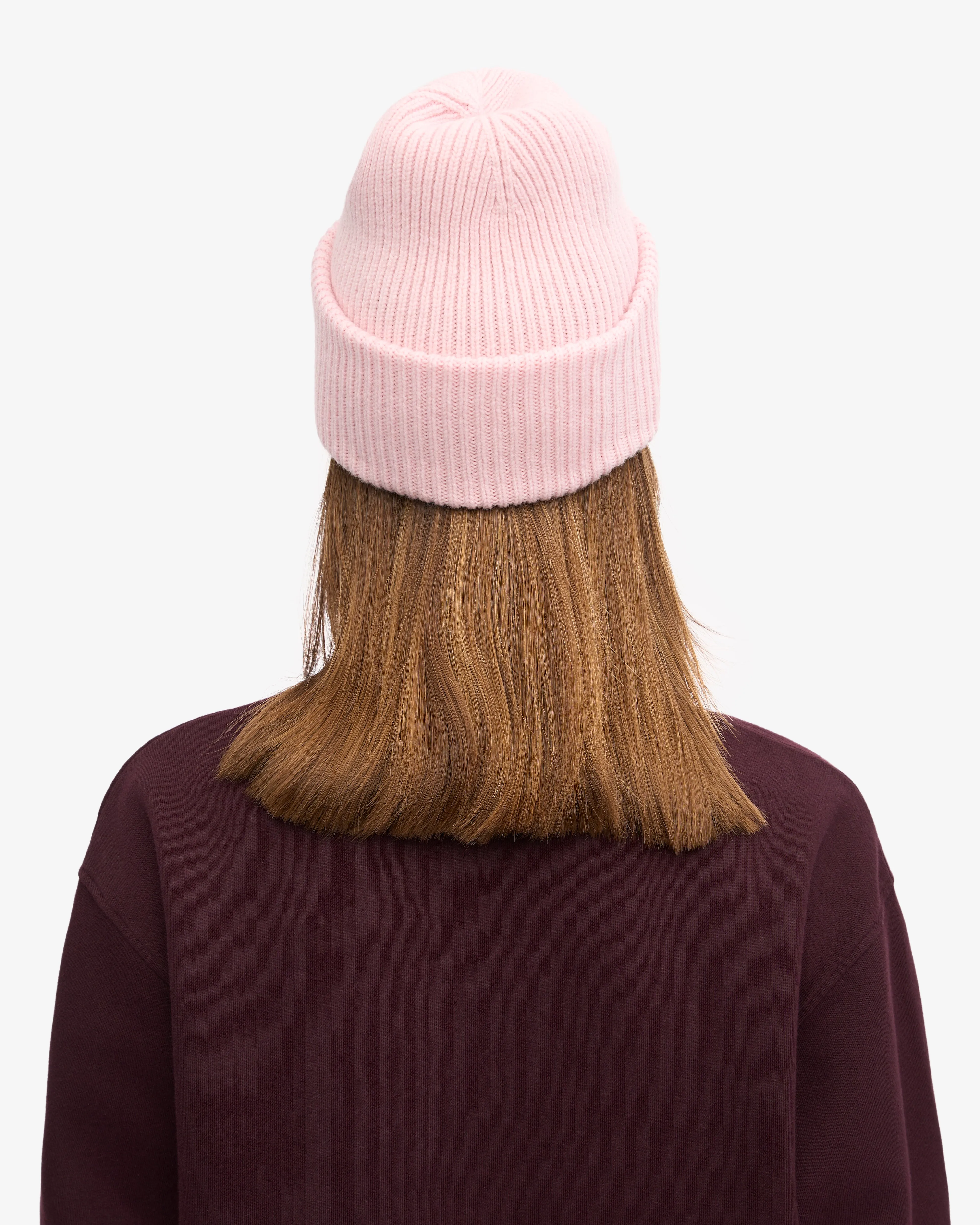 Merino Wool Hat - Faded Pink