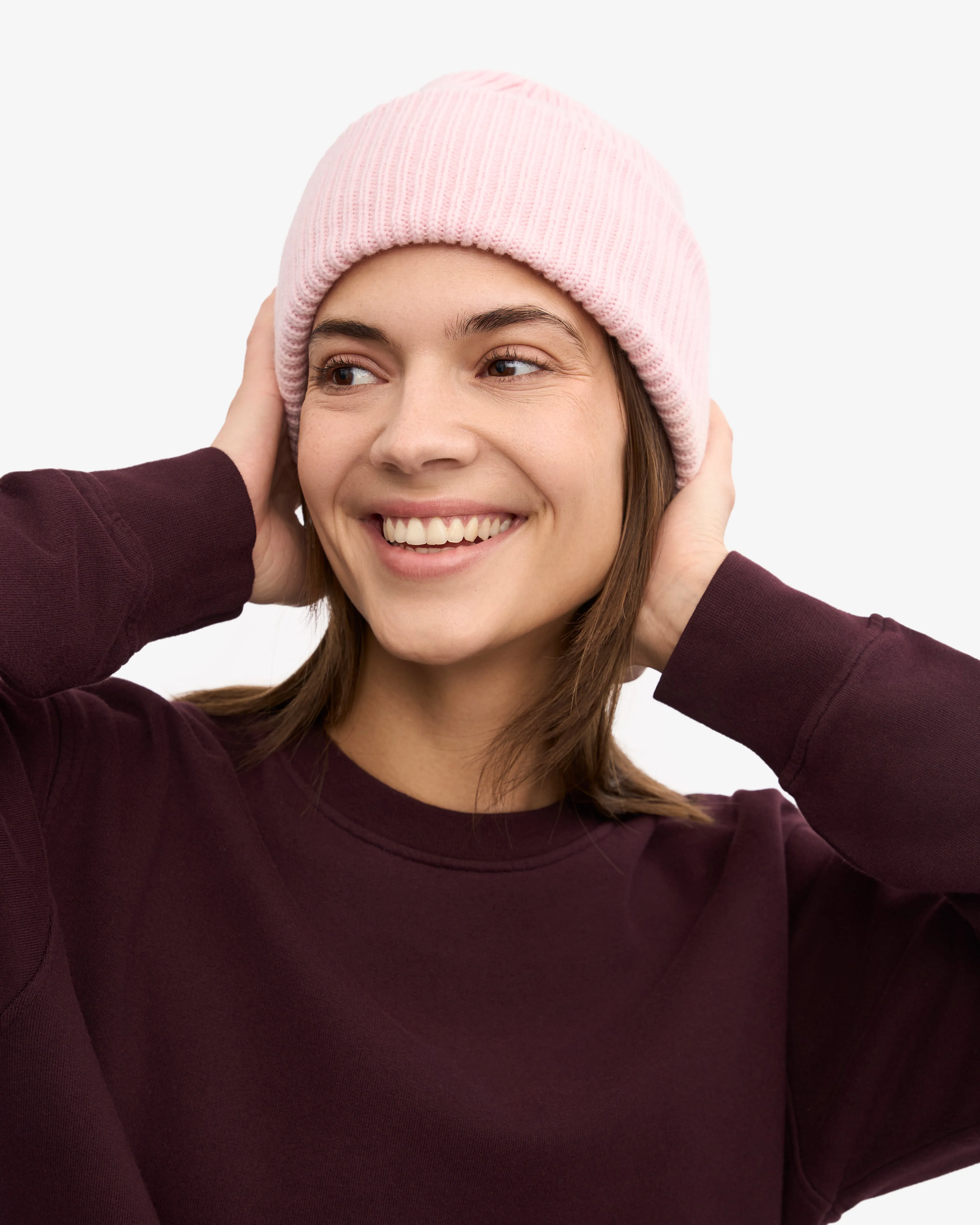 Merino Wool Hat - Faded Pink