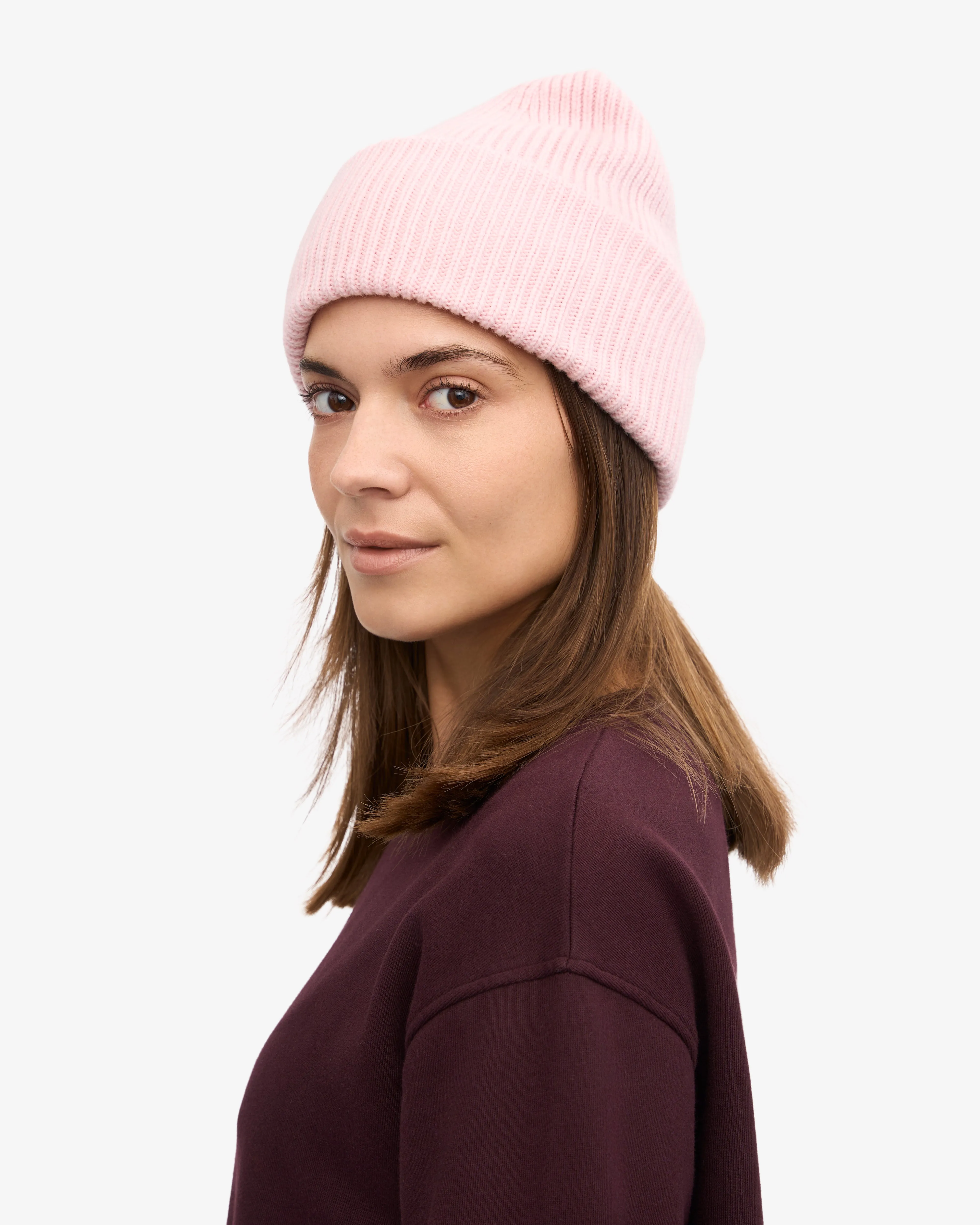 Merino Wool Hat - Faded Pink