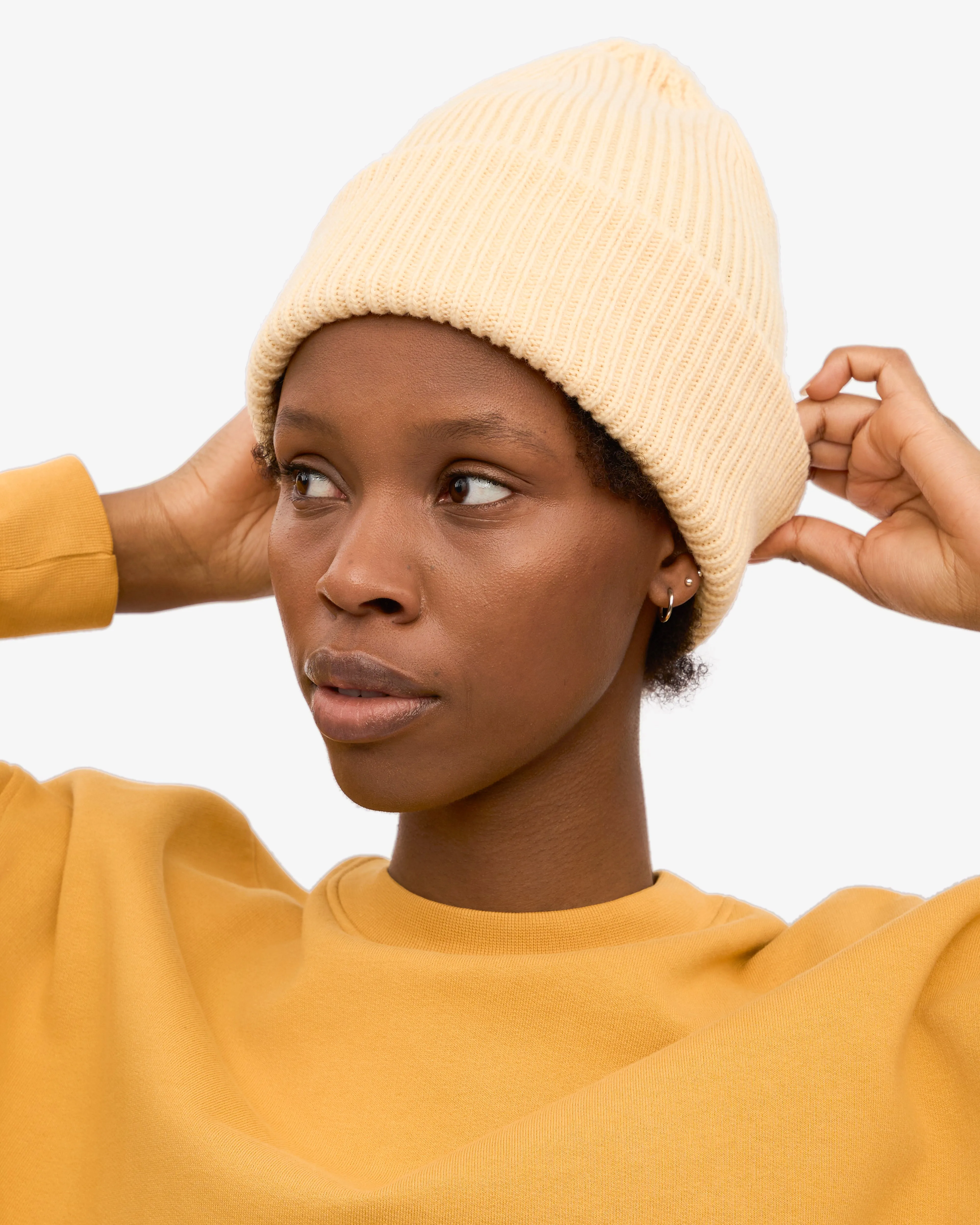 Merino Wool Hat - Soft Yellow