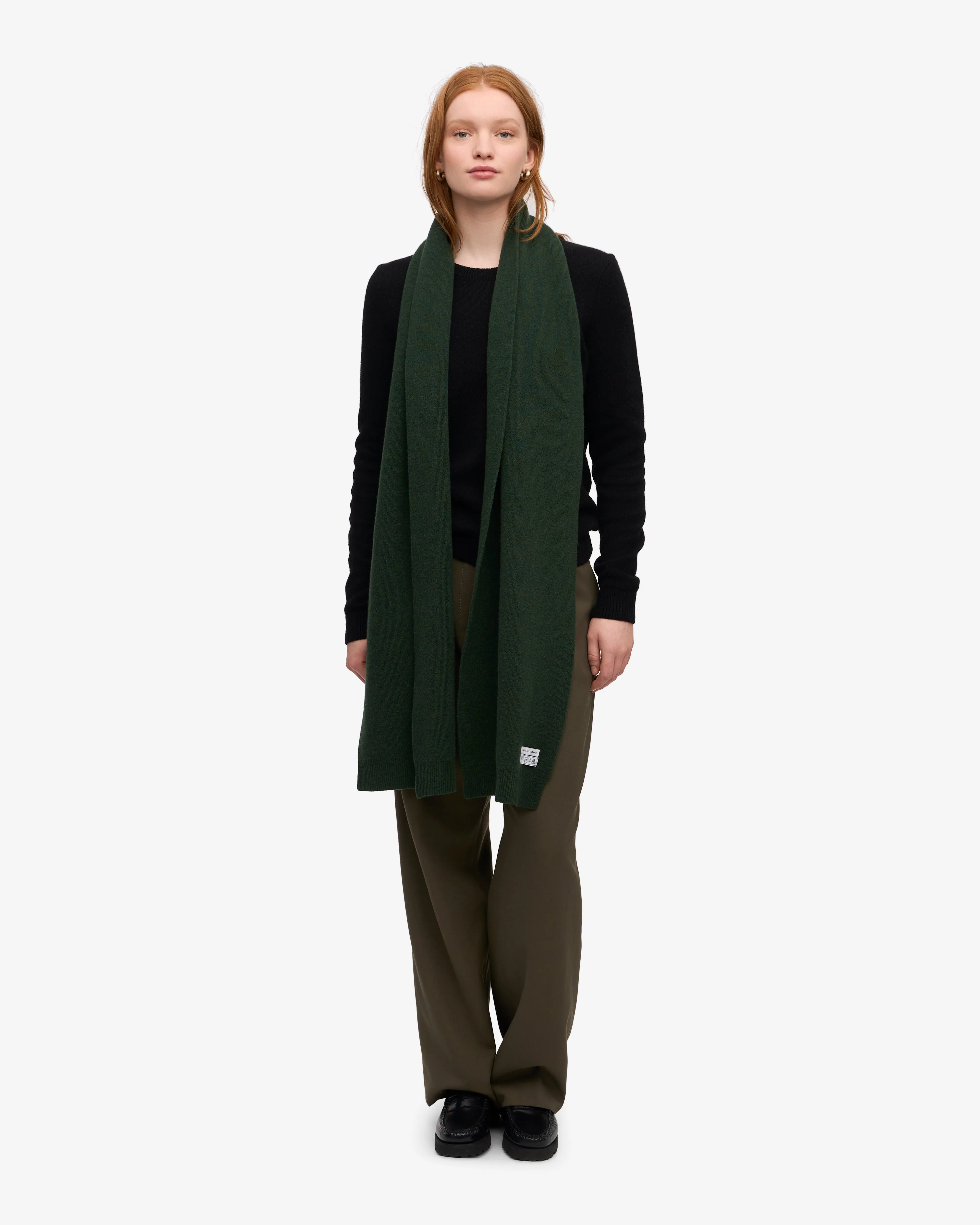 Merino Wool Scarf - Emerald Green