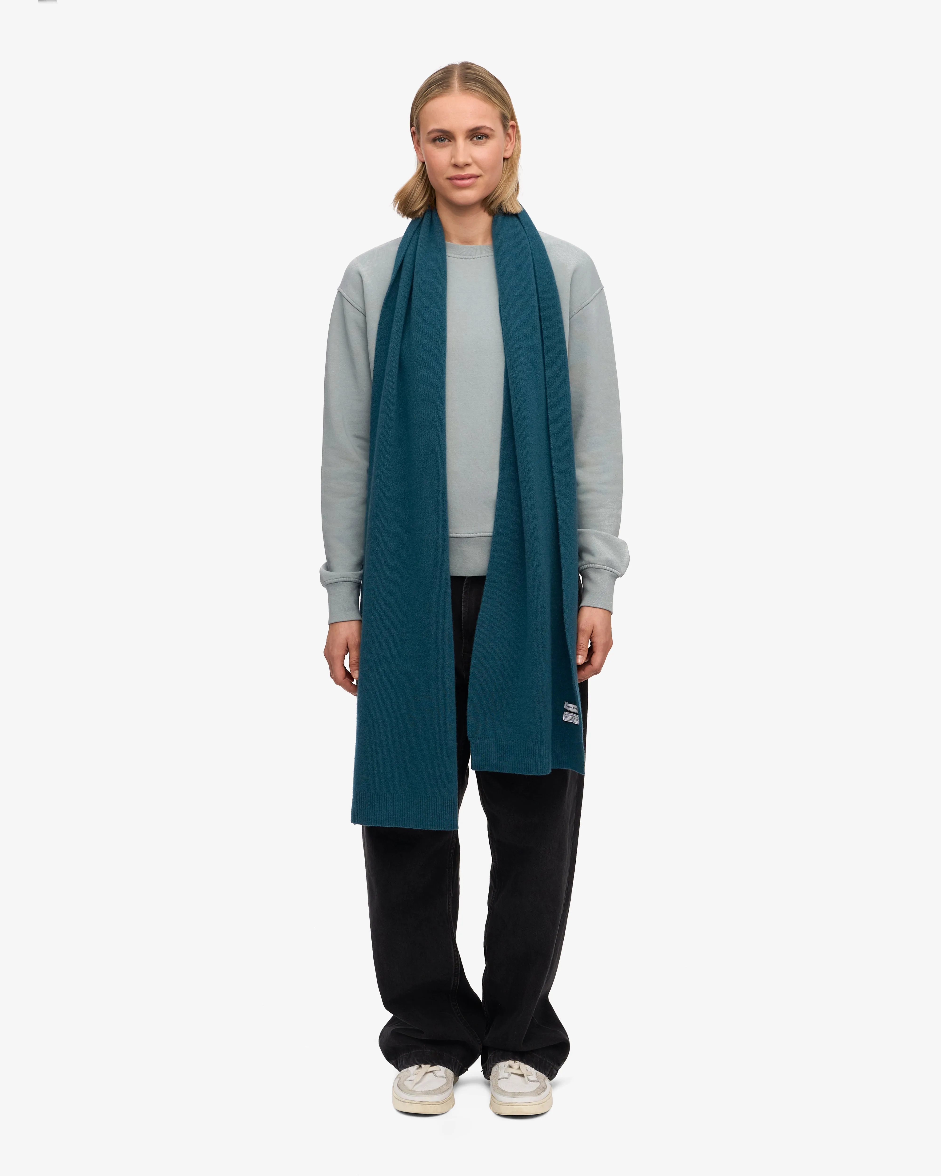 Merino Wool Scarf - Ocean Green