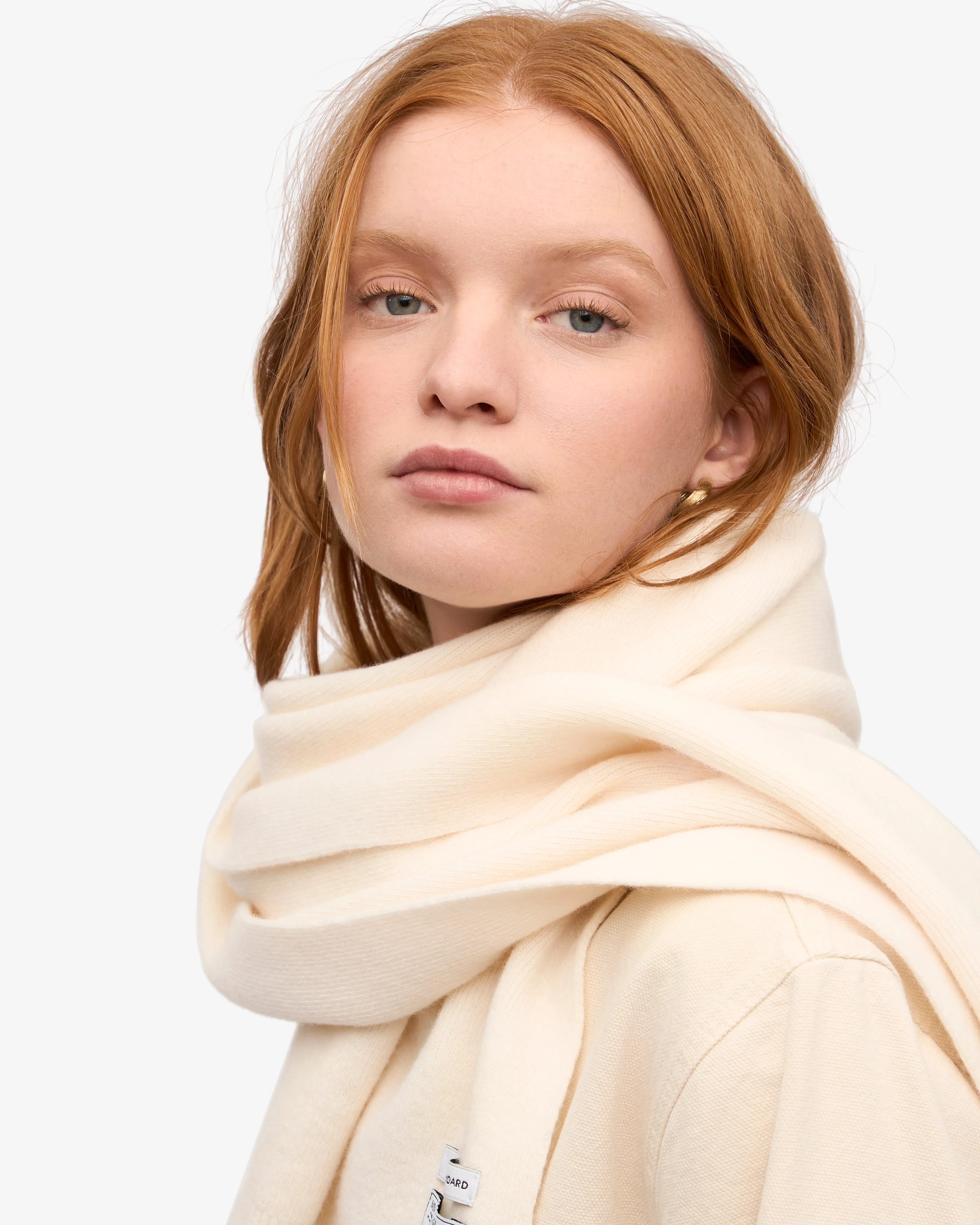 Merino Wool Scarf - Optical White