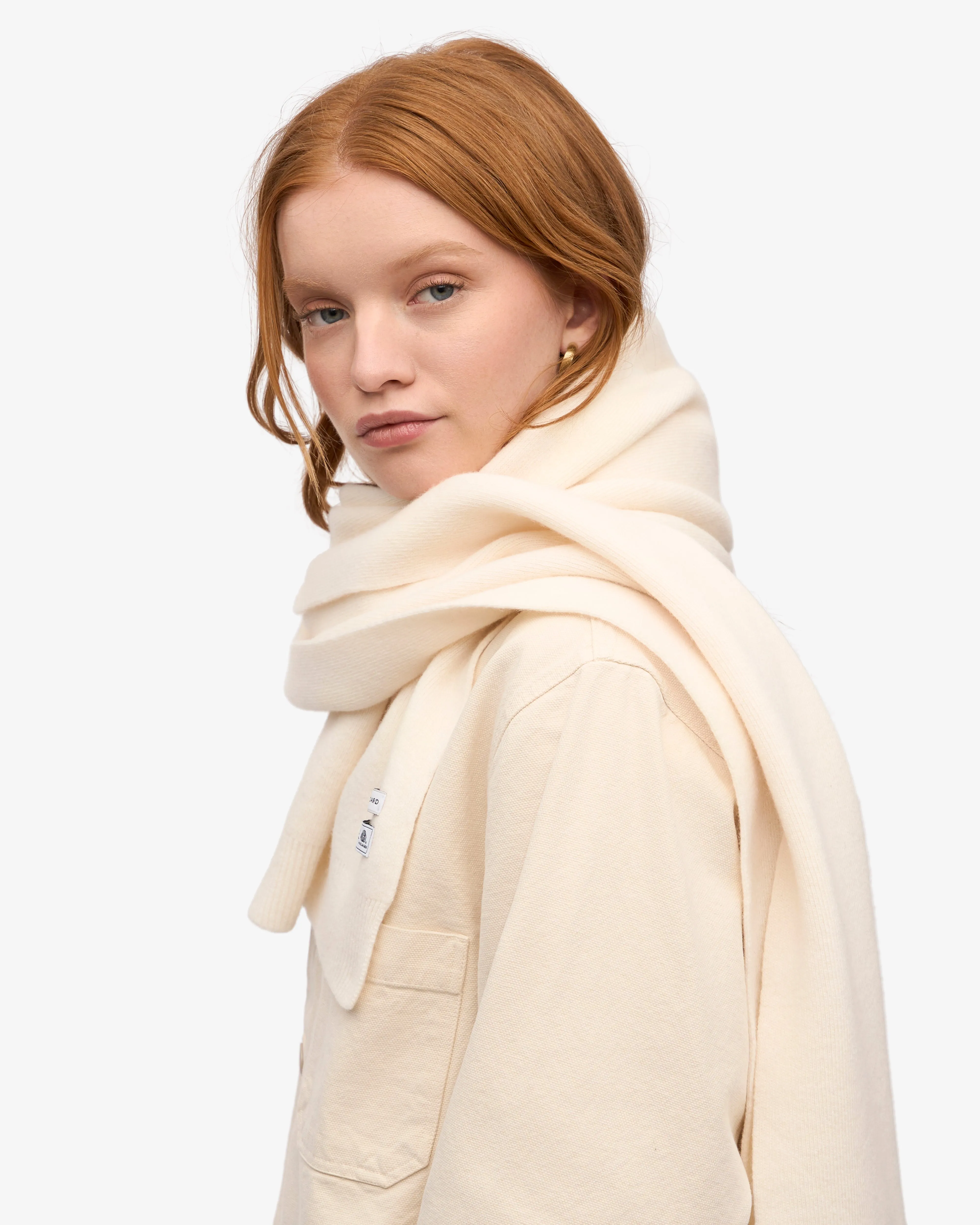 Merino Wool Scarf - Optical White