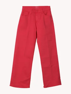 MID RISE MAVEN FLOOD JEAN IN ROUGE