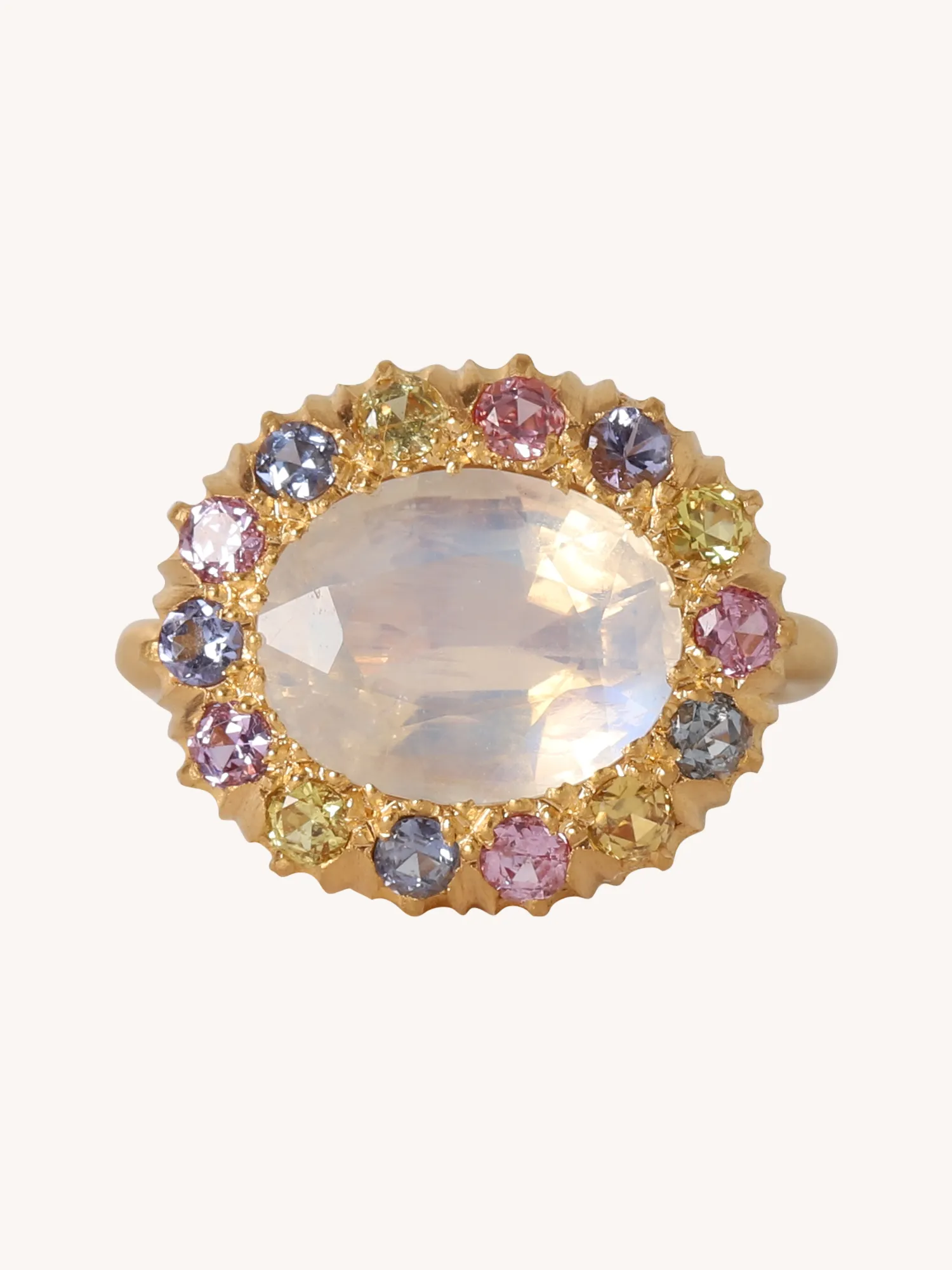 Moonstone Rainbow Ring