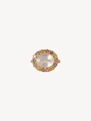 Moonstone Rainbow Ring