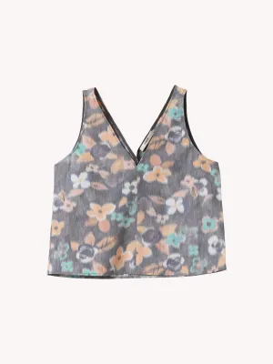 MULTICOLOR FLORAL SLEEVELESS TOP
