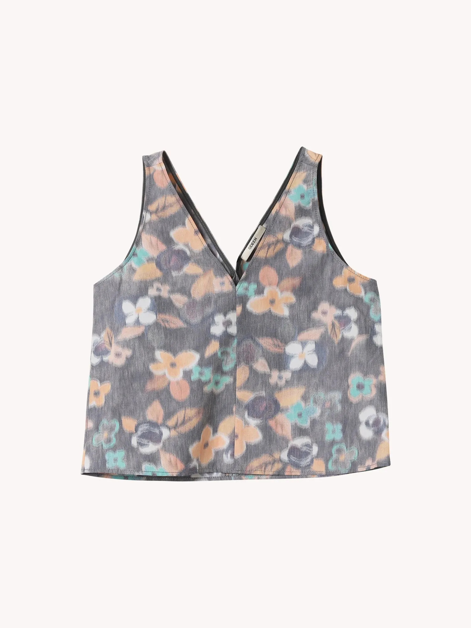 MULTICOLOR FLORAL SLEEVELESS TOP