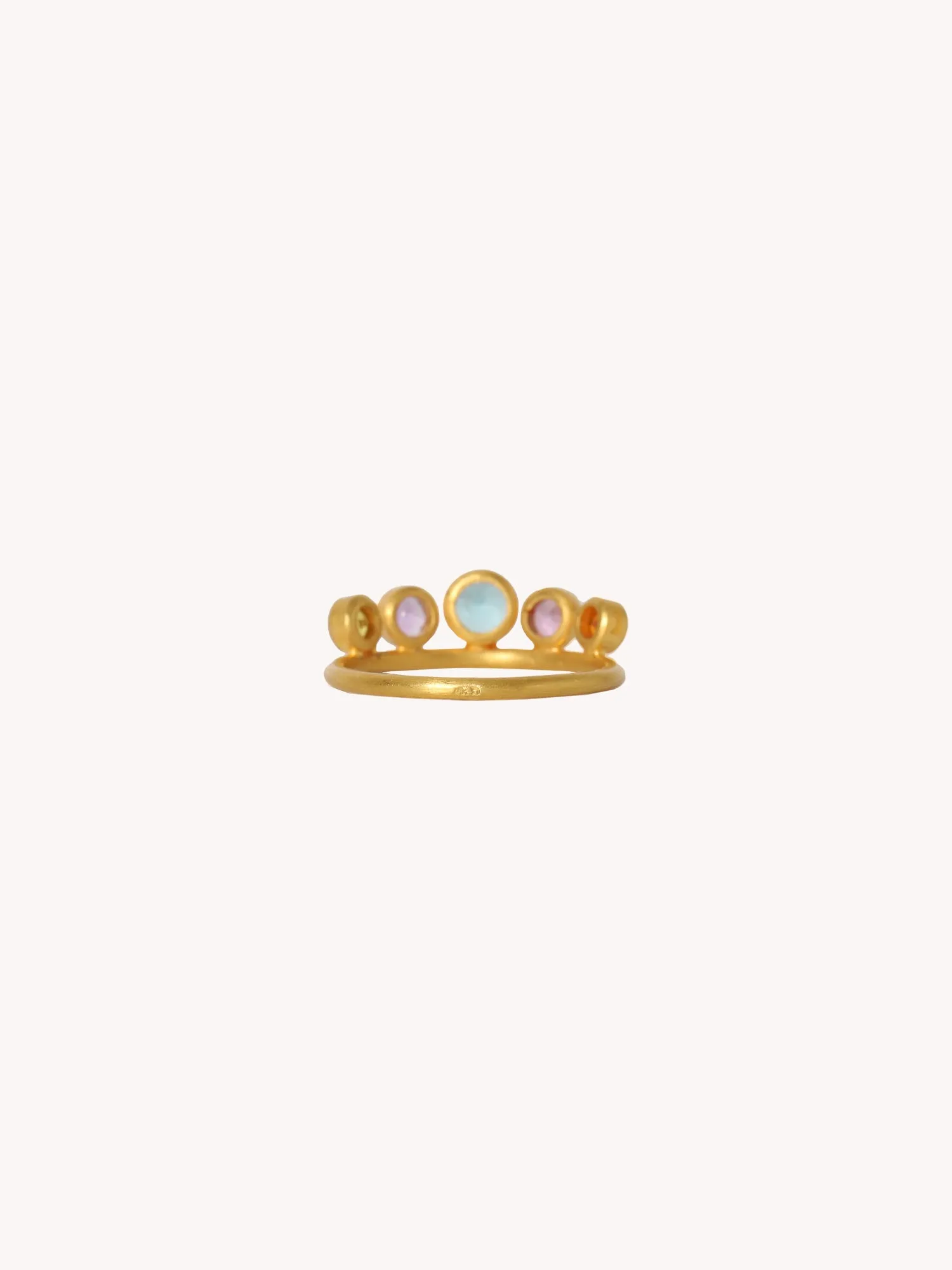 MULTICOLORED CROWN RING