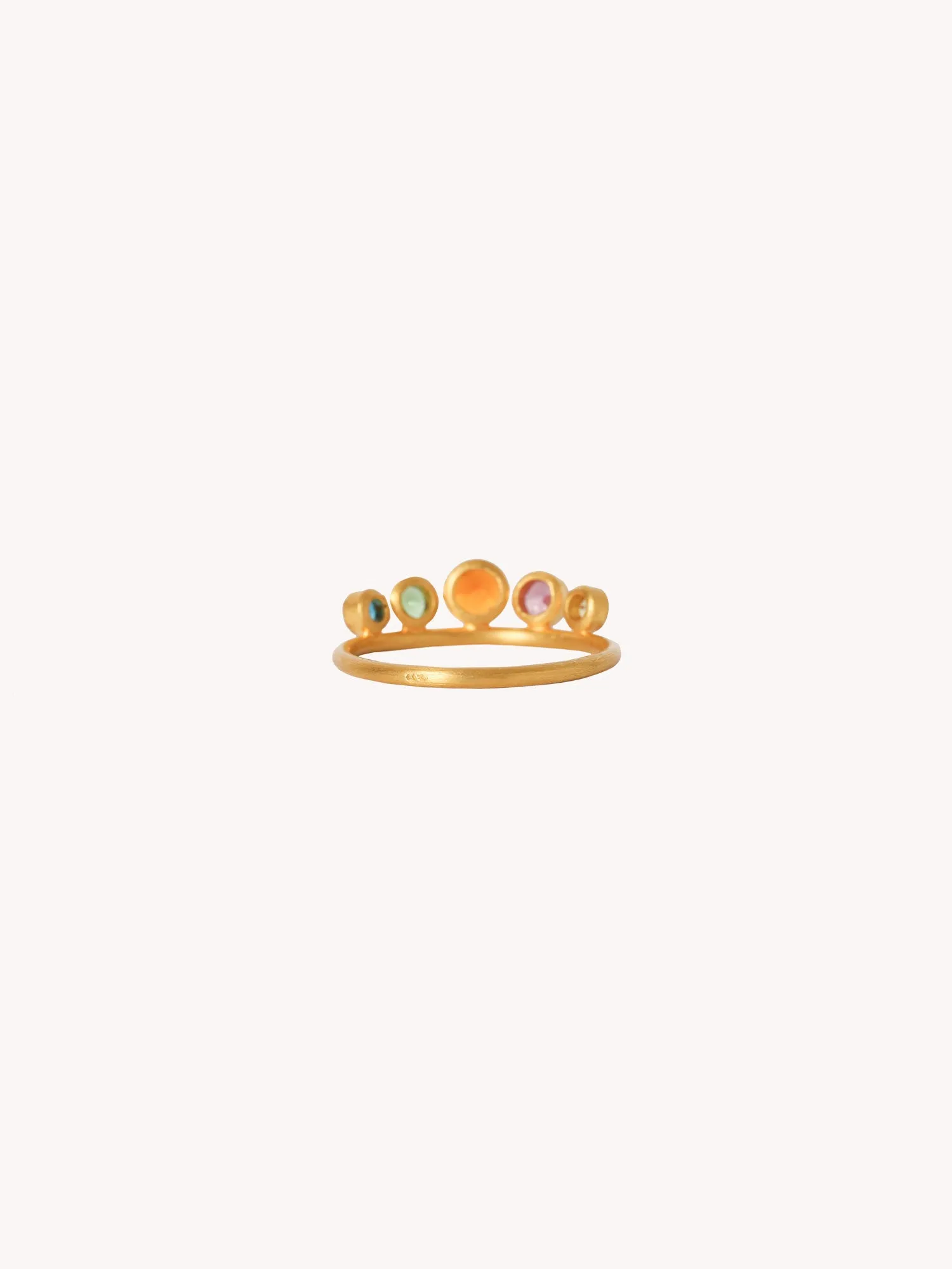 MULTICOLORED CROWN RING