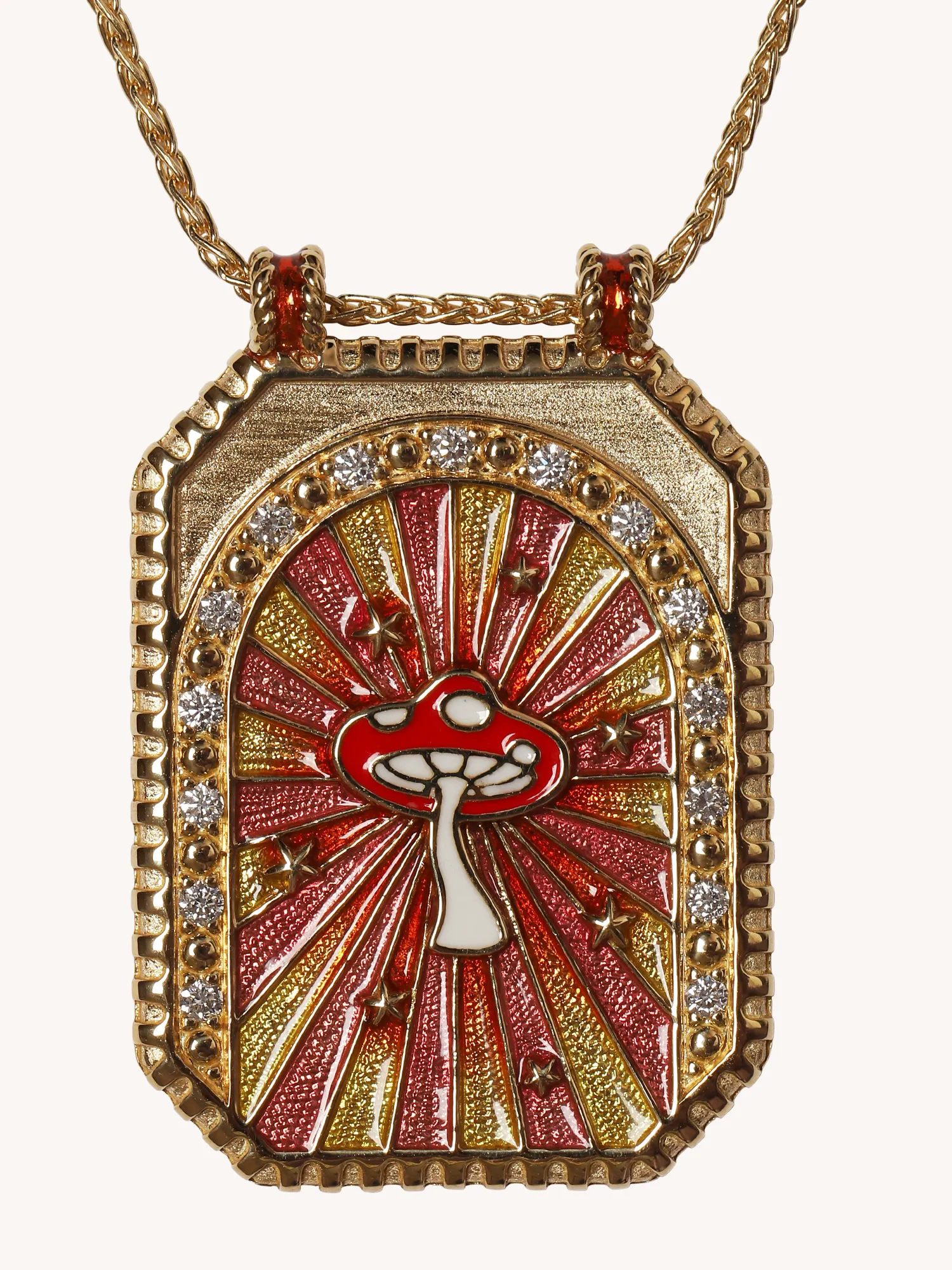 Mushroom Scapular Charm Necklace