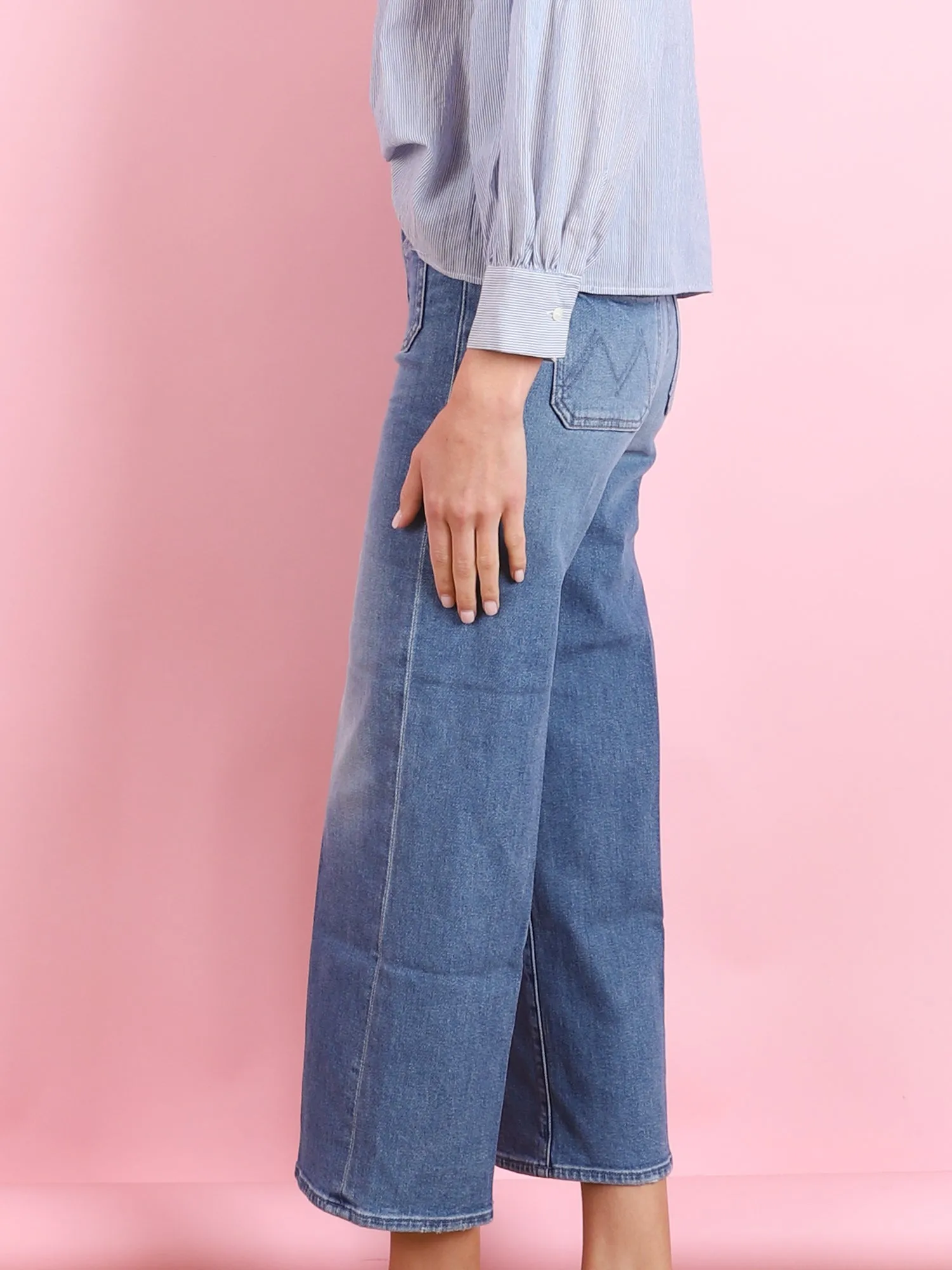 PATCH POCKET MID RISE MAVEN ANKLE JEAN IN AVANT GARDENER