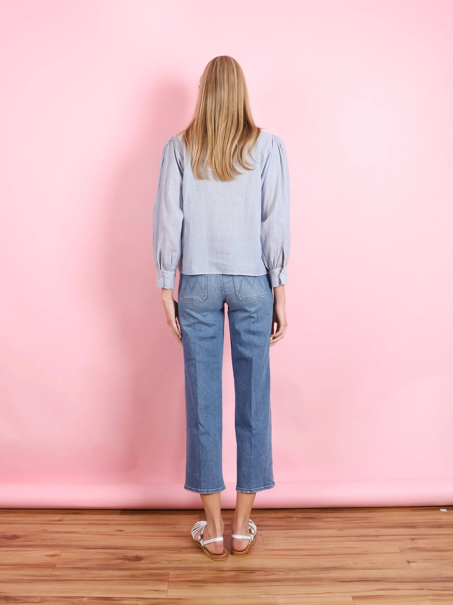PATCH POCKET MID RISE MAVEN ANKLE JEAN IN AVANT GARDENER