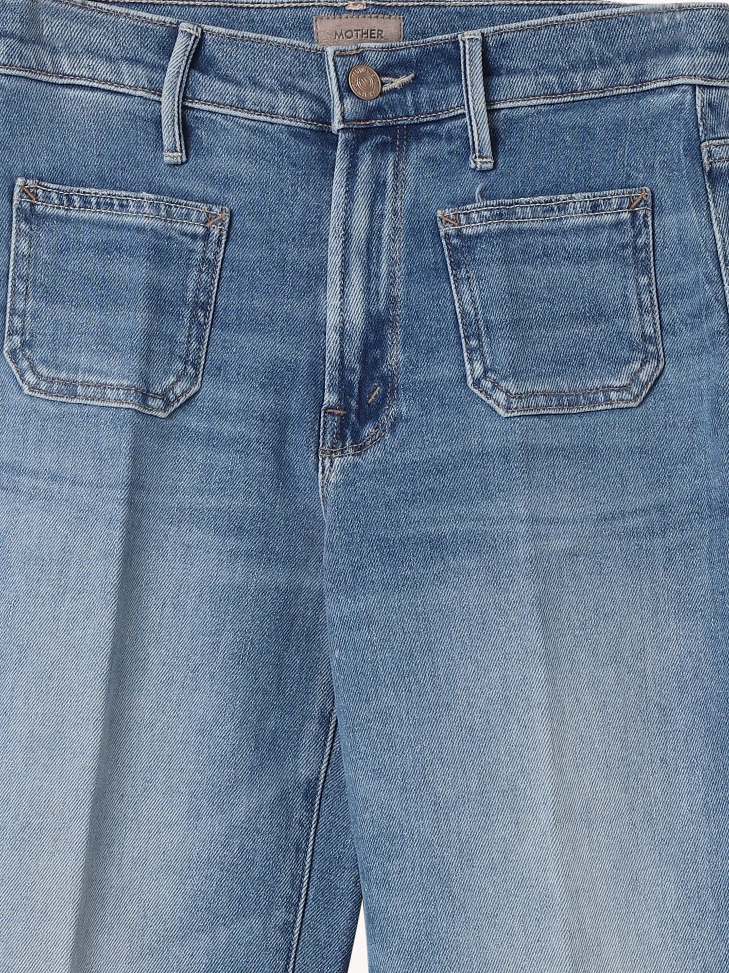 PATCH POCKET MID RISE MAVEN ANKLE JEAN IN AVANT GARDENER